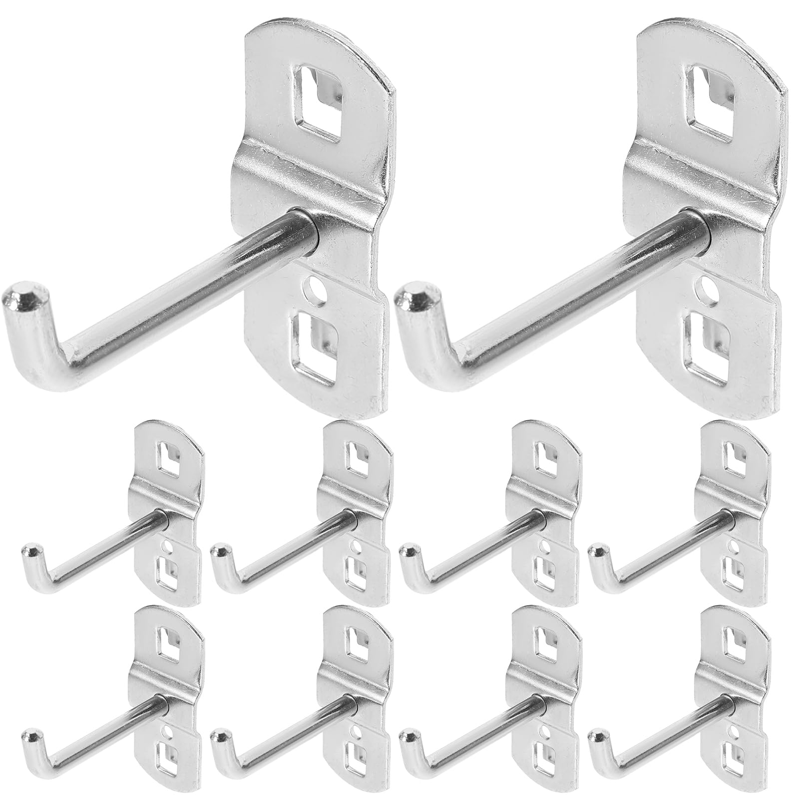 12Pcs Heavy Duty Supermarket Shelf Hooks - Durable Retail Display Rack Hooks for Square Tube Shelving, Compatible with Shelf Brackets - Perfect for Supermarkets, Retail Stores & Exhibition Displays