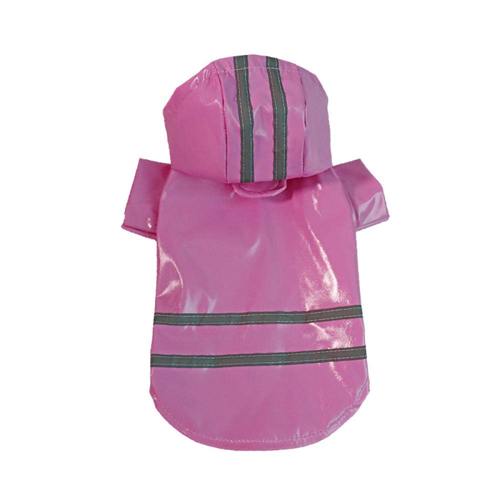 Waterproof Dog Raincoat with Reflective Strips - Pink Small Dog Rain Jacket for Outdoor Walking & Pet Costume | Perfect for Rainy Day Walks, Hiking & Outdoor Adventures
