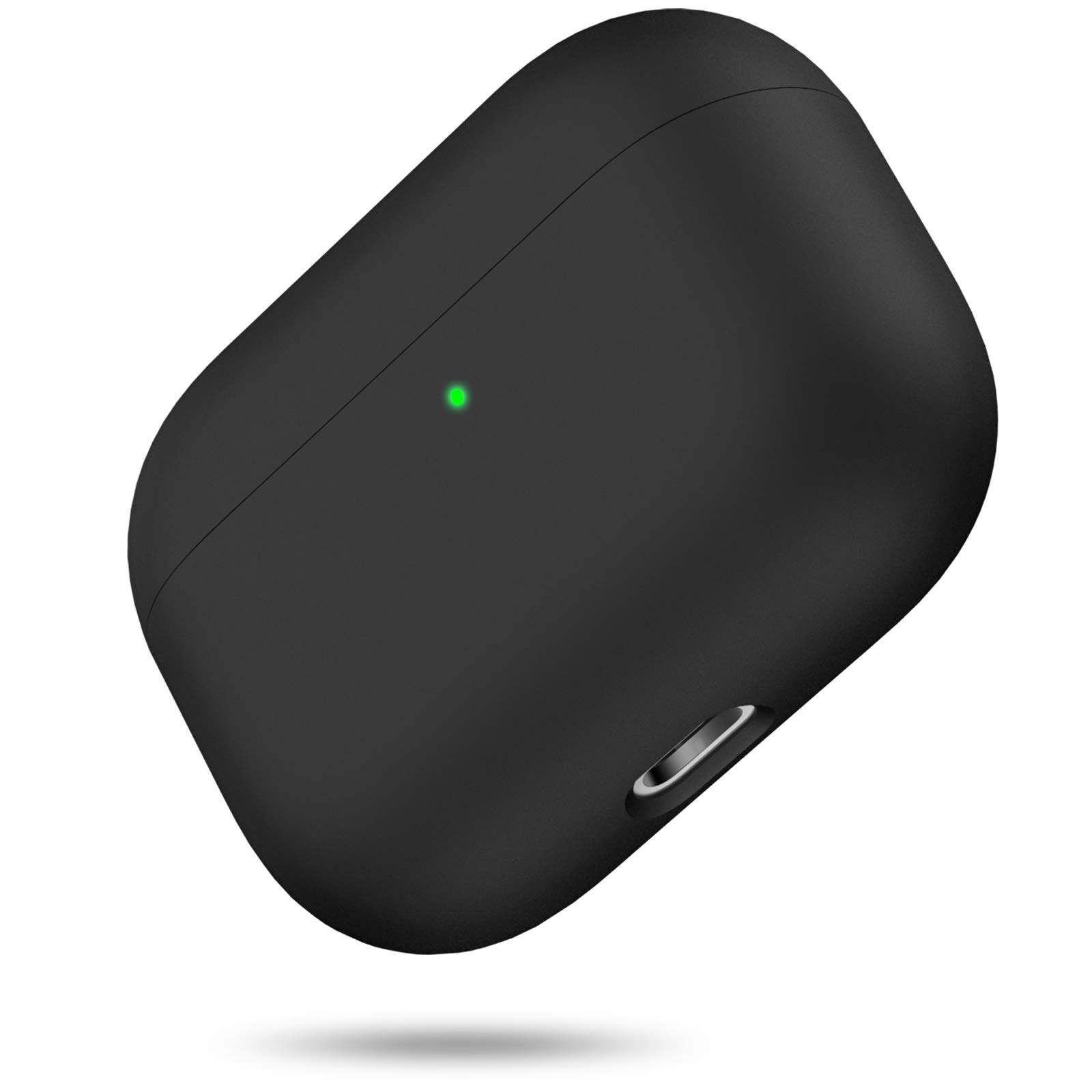 Miracase AirPods Pro Case Cover - Triple Layer Protective Liquid Silicone Case for AirPods Pro Charging Case (2019 Release) - Shockproof, LED Visible, Soft Skin Friendly - Perfect for Travel, Workout & Daily Use (Black)