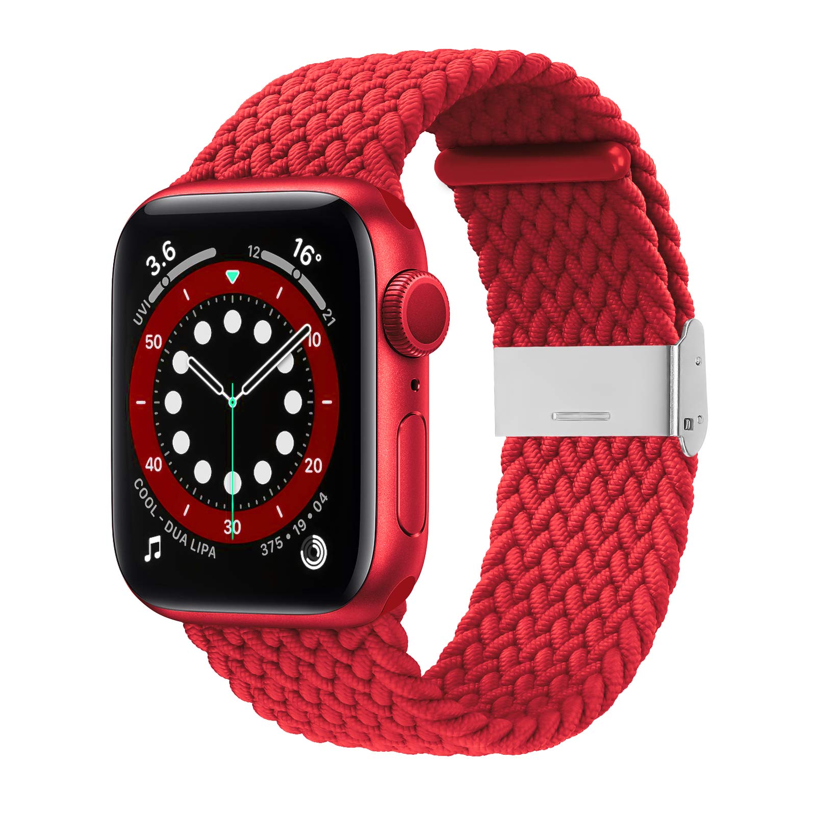 Bagoplus Braided Solo Loop Stretchable Band Compatible with Apple Watch Series 8/7/6/SE/5/4/3/2/1/Ultra - Adjustable Elastic Sport Strap for Women & Men (Fits 38mm/40mm/41mm/42mm/44mm/45mm/49mm) | Perfect for Workouts, Running & Everyday Wear