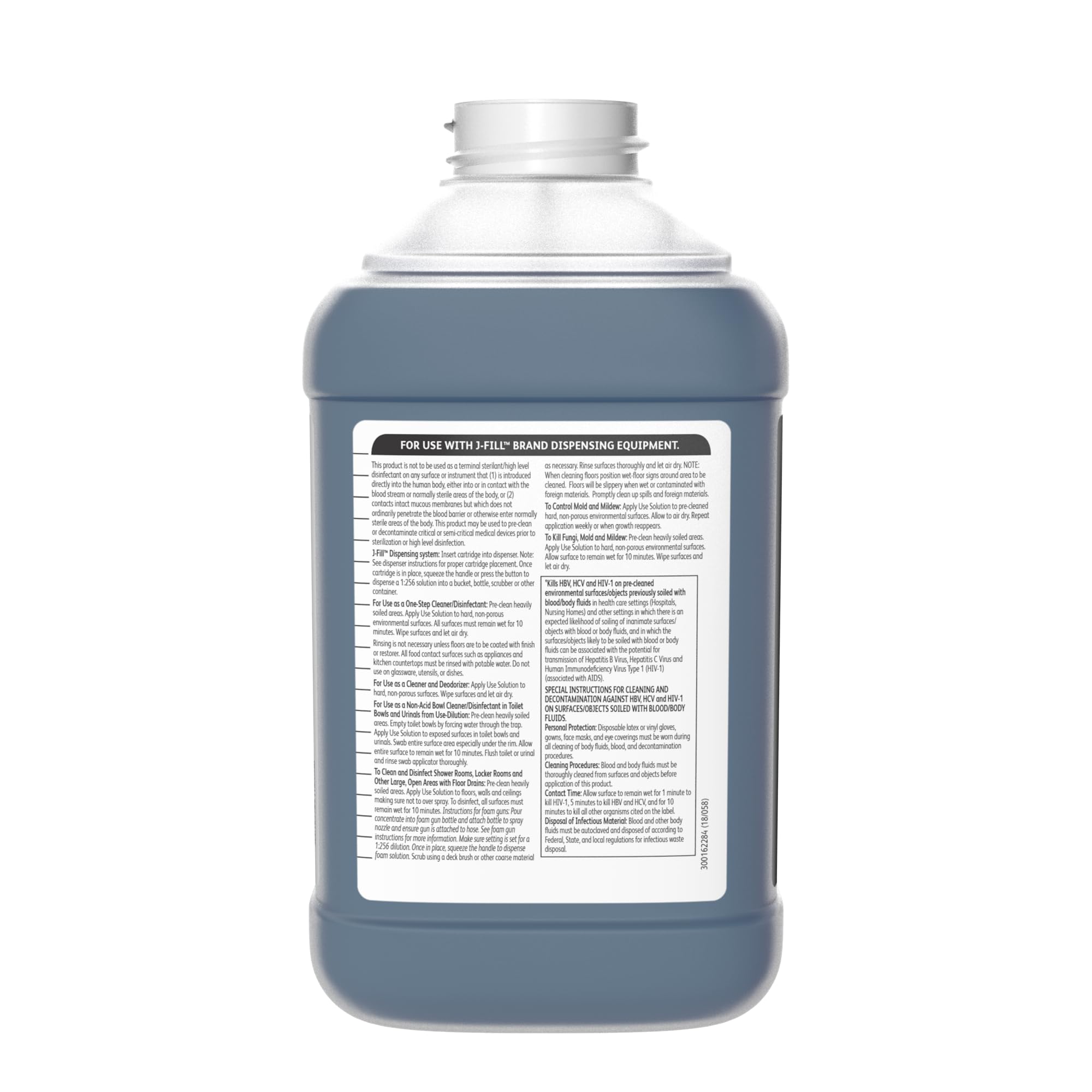 VIREX Diversey II 256 04329 Hospital Grade Disinfectant Cleaner & Deodorant - Mint Scented Floor Cleaner, J-Fill Concentrate, 2.5-Liter (2-Pack) for Hospitals, Clinics, Schools & Commercial Spaces