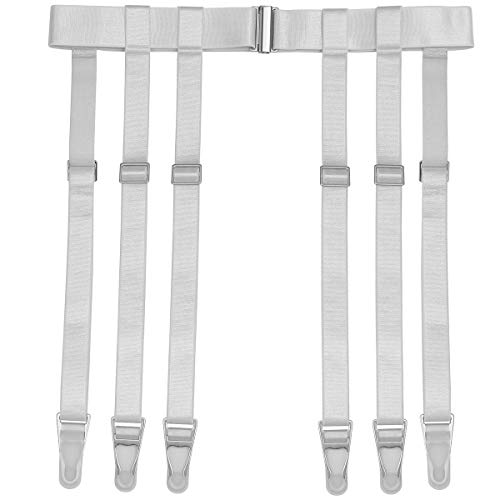 White 6-strap With Garter Clips