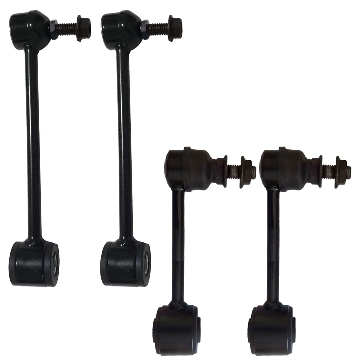 HHCM 4PC Front & Rear Sway Bar Link Kit K750453 K6700 for Jeep Wrangler JK 2007-2018 - Heavy Duty Stabilizer Bar End Links for Off-Roading & Daily Driving