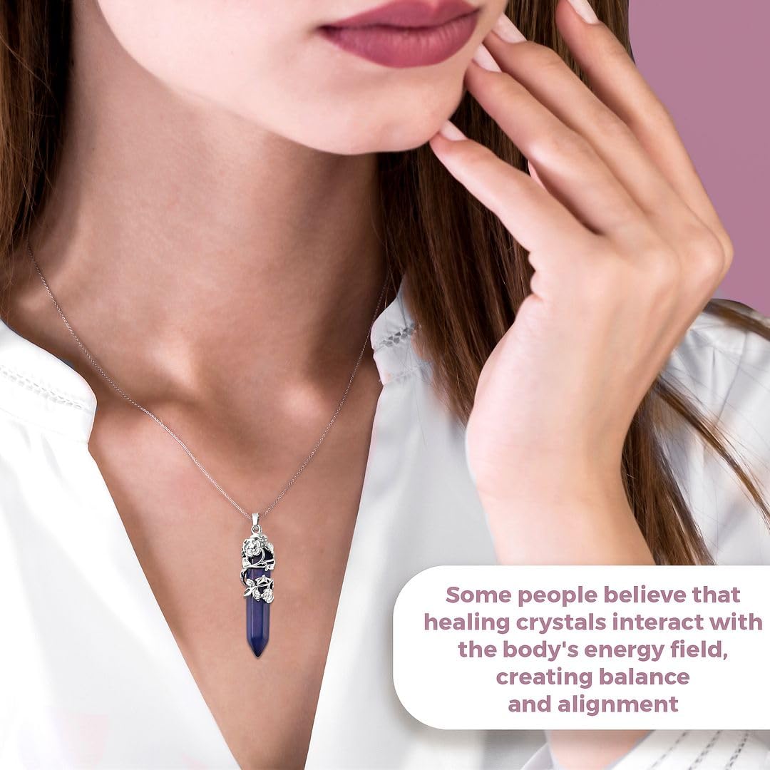 Real Natural Healing Crystal Necklaces for Women - 24