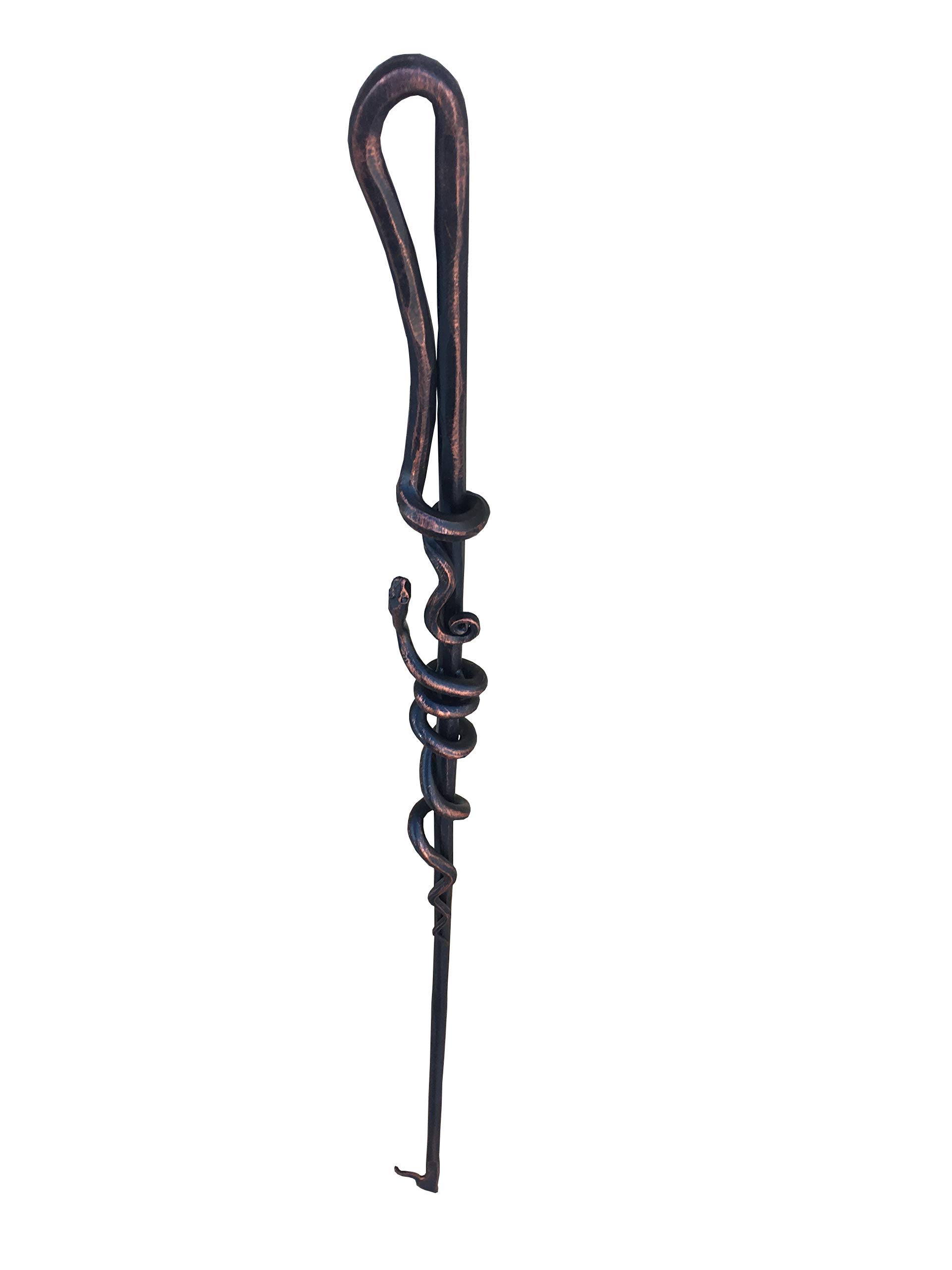 Hand Forged Fire Poker Set - Heavy Duty Fireplace Accessories for Men - Unique Anniversary & Birthday Gift for Him - Perfect for Campfires, Fire Pits & Indoor Fireplaces