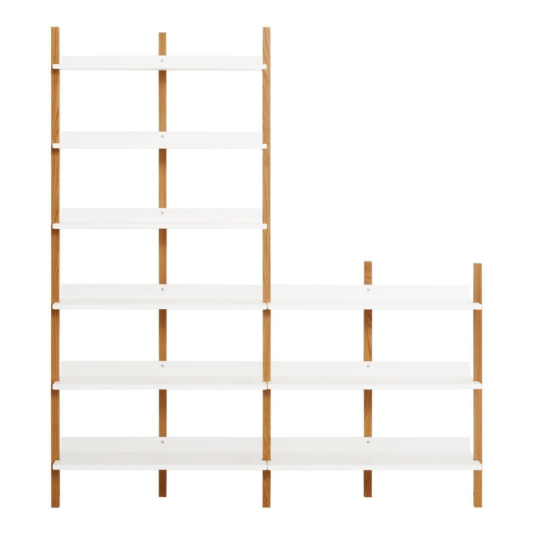 Tall Bookcase for Home & Office - Modern Wood Bookshelf with Adjustable Shelves - Perfect for Living Room, Bedroom, or Study Organization