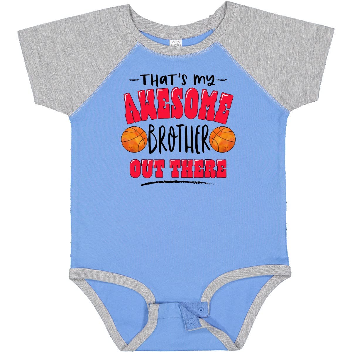 Inktastic Awesome Brother Basketball Baby Bodysuit - Perfect for Sibling Gifts