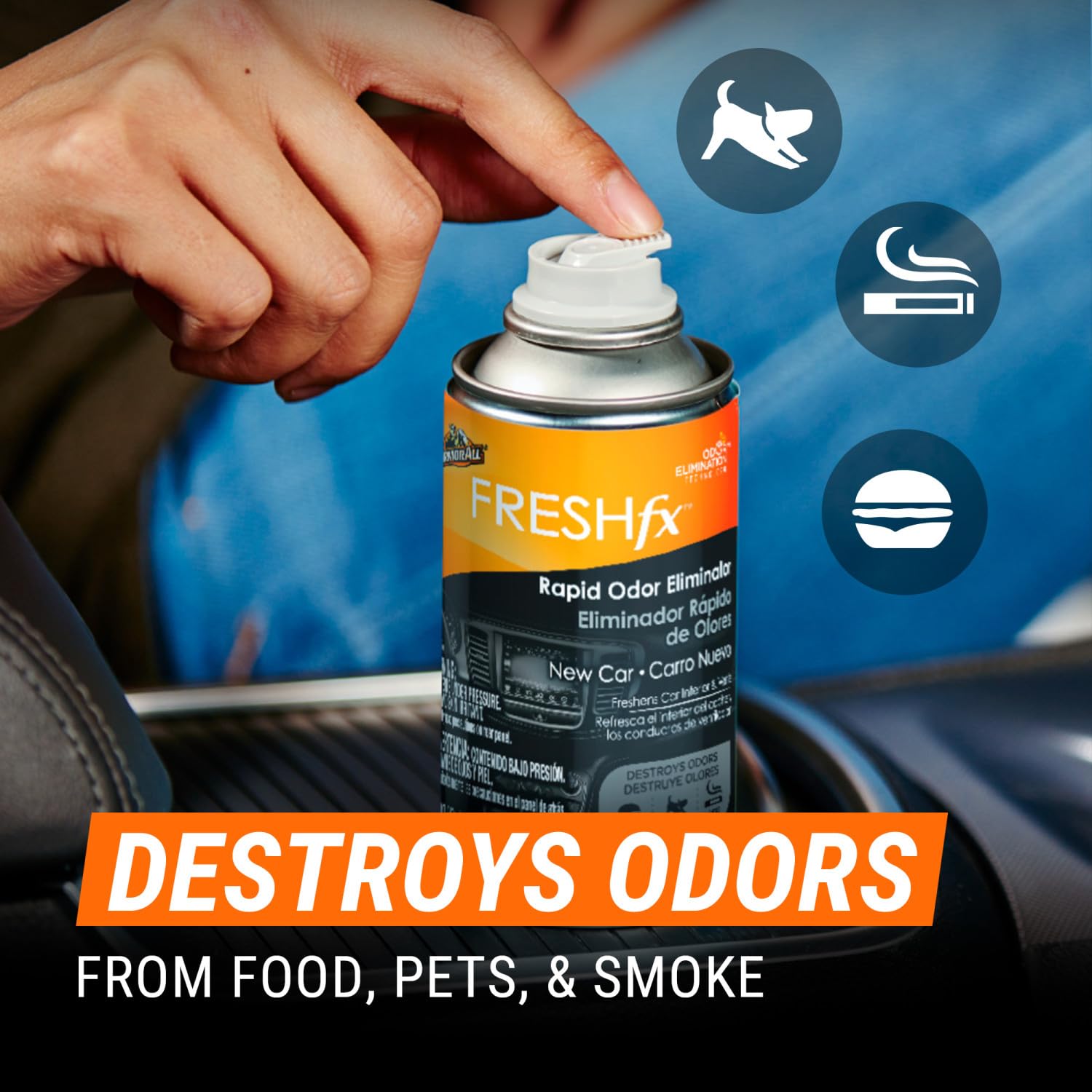 Armor All Fresh FX Odor Eliminator Car Fogger (3 Pack) - New Car Scent Air Freshener for Cars, SUVs & Trucks | Eliminates Smoke, Pet & Food Odors | Ideal for Vehicle Detailing & Interior Refresh