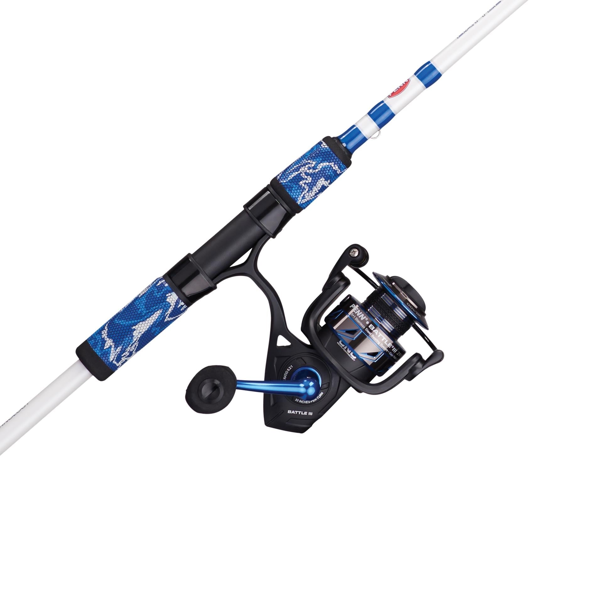 Battle® III LE Spinning Rod and Reel Combo - Premium Fishing Gear for Freshwater & Saltwater Anglers - Perfect for Bass, Trout, and Inshore Fishing Adventures