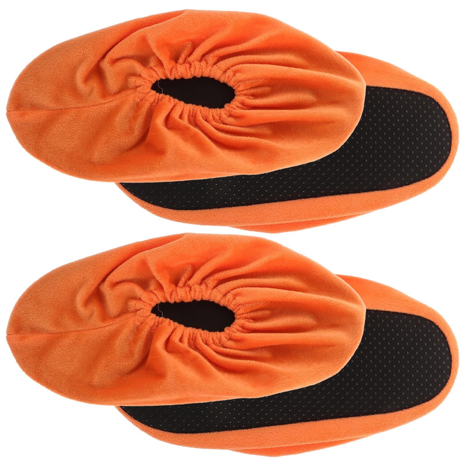 VANZACK Non-Slip Bowling Shoe Covers - 2 Pairs Shoe Protector Sliders for Men & Women (Orange) | Perfect for League Play & Bowling Alley Use