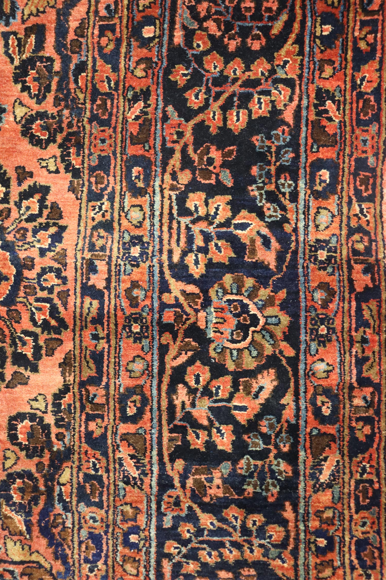 Antique Sarouk Handwoven Traditional Persian Rug - Vintage Oriental Carpet for Living Room, Bedroom & Dining Area - J67835