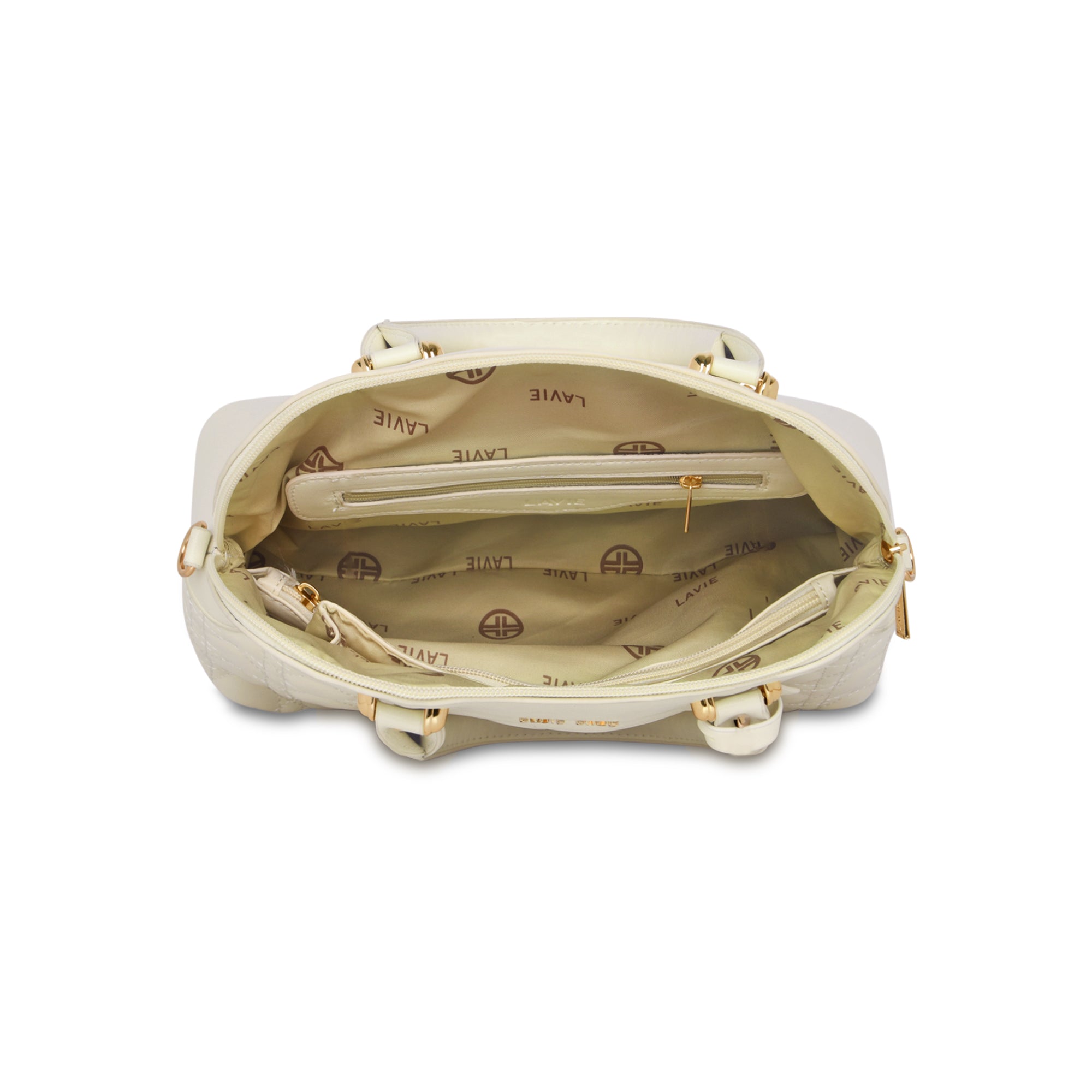 Lavie Luxe Jorie Off White Medium Women's Satchel Handbag - Stylish & Spacious Purse for Work, Travel & Everyday Use