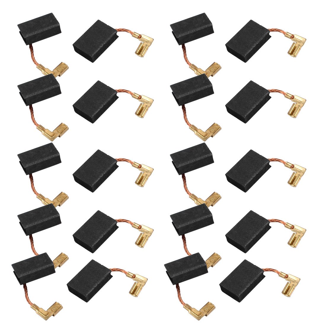 10 Pairs Carbon Brush 5x11x15mm for Electric Drill Motor Tool - Black Replacement Accessories (No Spring) - Ideal for Power Tools, DIY Projects & Home Repairs