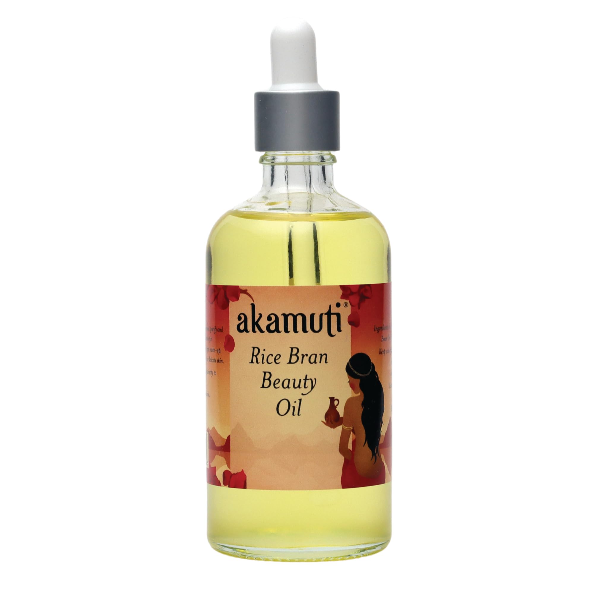 Pure Akamuti Rice Bran Beauty Oil 100ml - Natural Skin Care for Face & Body - Hydrating & Anti-Aging Treatment - Perfect for Daily Moisturizing & Massage