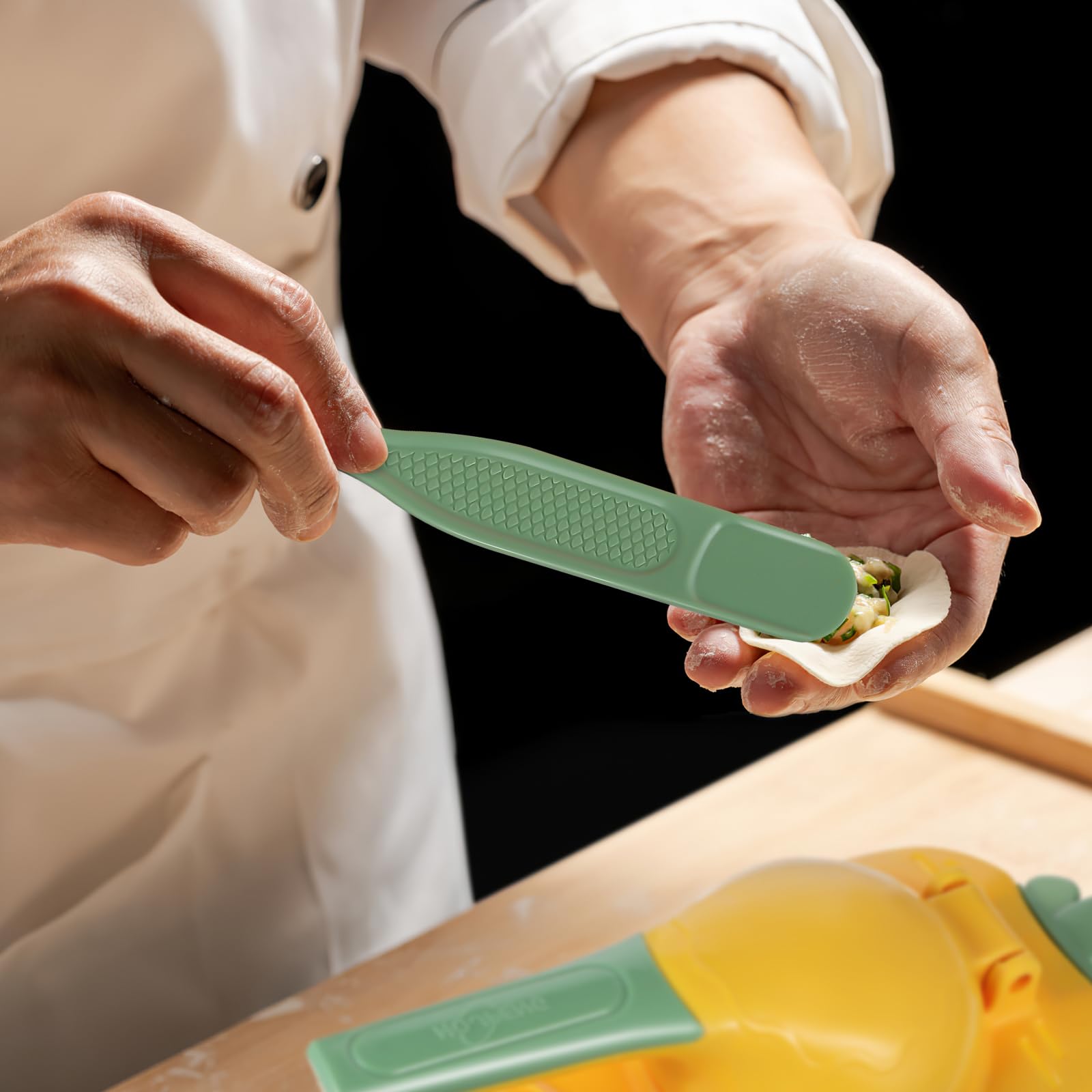 MAGICLULU 3-Piece Dough Press Set - Automatic Dumpling Maker, Pie & Tortilla Press Mold, Pastry & Rice Press Tool for Home Baking (PP Material) - Perfect for Making Dumplings, Empanadas, Wontons & More