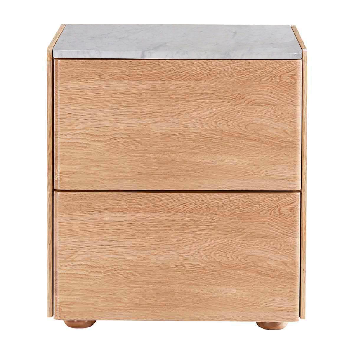 Delta Marble Bedside Table - Modern Nightstand with Marble Top & Wooden Legs for Bedroom, Living Room, or Office - Stylish & Functional Home Decor