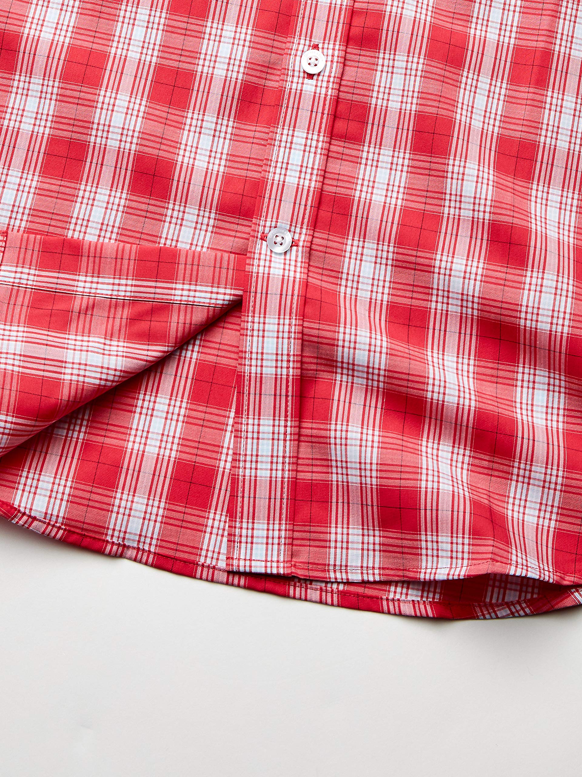 Cutter & Buck Men's Short Sleeve Button-Up Shirt - Breathable Plaid Casual Shirt for Work & Outdoor | Comfortable XXL Size | Perfect for Office, Travel & Summer Activities