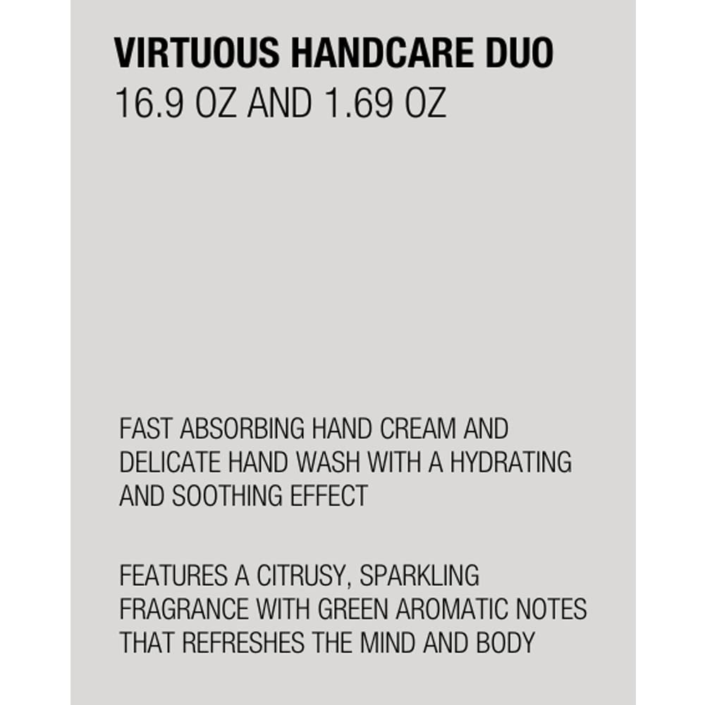 PREVIA Virtuous Soap Set - Lavender & Geranium Scented Hand Wash (16.9 oz) & Moisturizing Hand Cream (1.7 oz) | Vegan, Natural Skincare Duo for Dry Hands | Perfect for Bathroom, Kitchen & Gift Giving