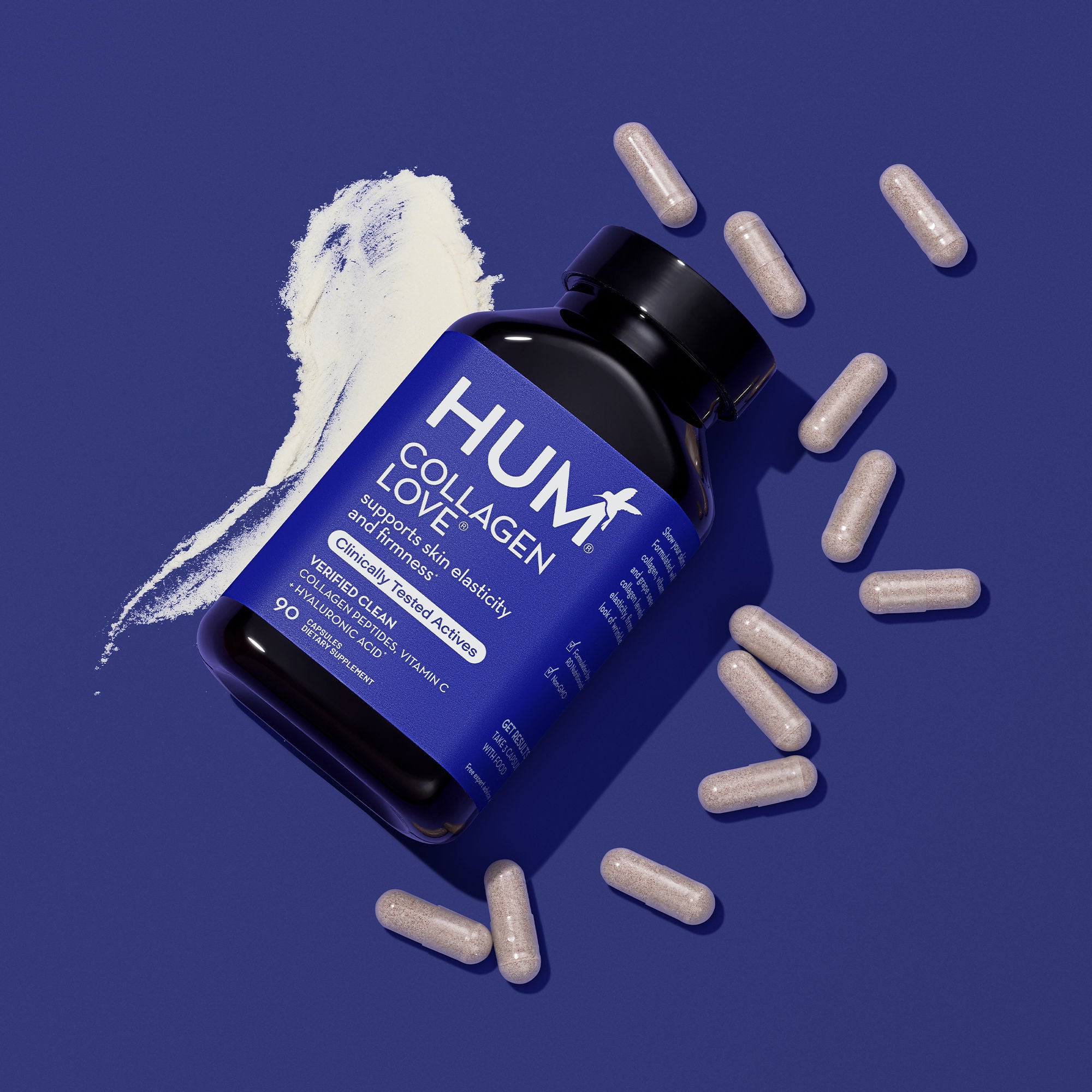 Hum Nutrition Collagen Love Skin Firming Supplement | Vegan Collagen Booster for Glowing Skin | Anti-Aging & Hydration Support | Perfect for Daily Beauty Routine & Post-Workout Recovery