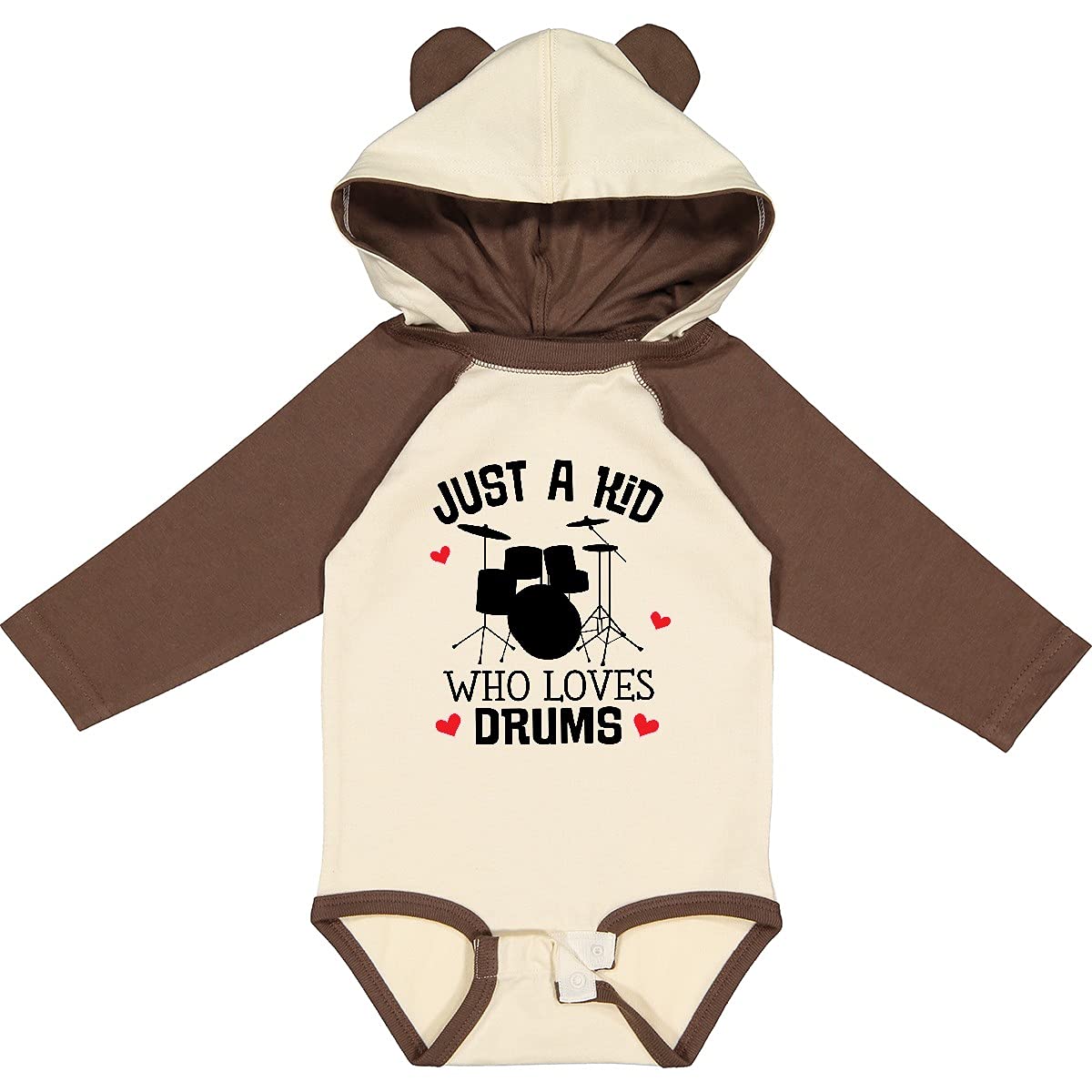 Inktastic Future Drummer Baby Bodysuit - Long Sleeve Musical Onesie for Boys & Girls | Perfect Gift for Music Lovers & Band-Themed Baby Showers