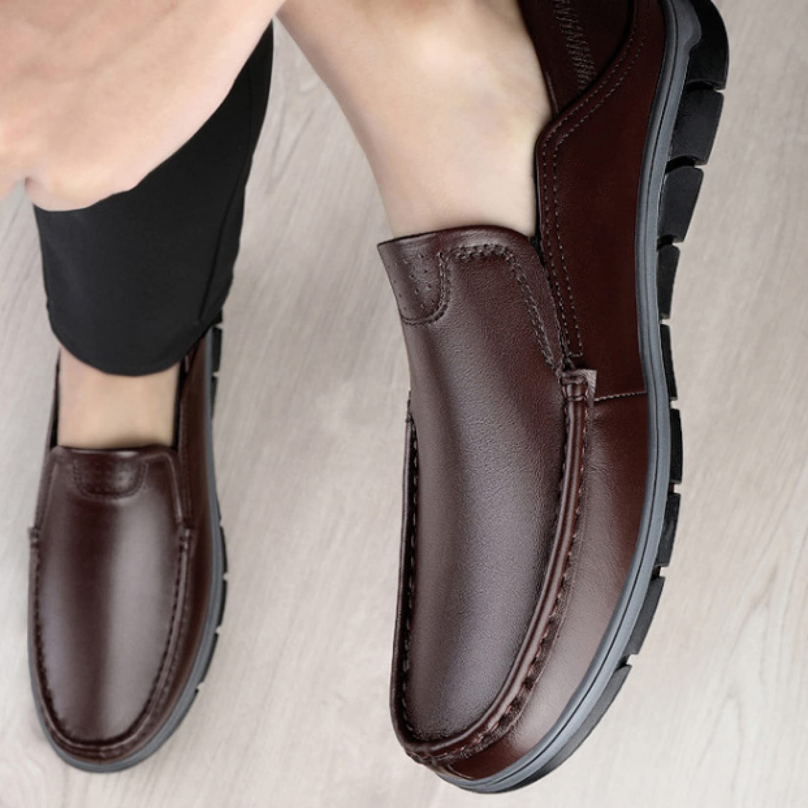 Hoxekle Men's Casual Loafers - Slip On Dress Shoes, Comfortable Penny Loafers for Driving, Boating & Outdoor Activities | Perfect for Business Casual, Office & Leisure Wear