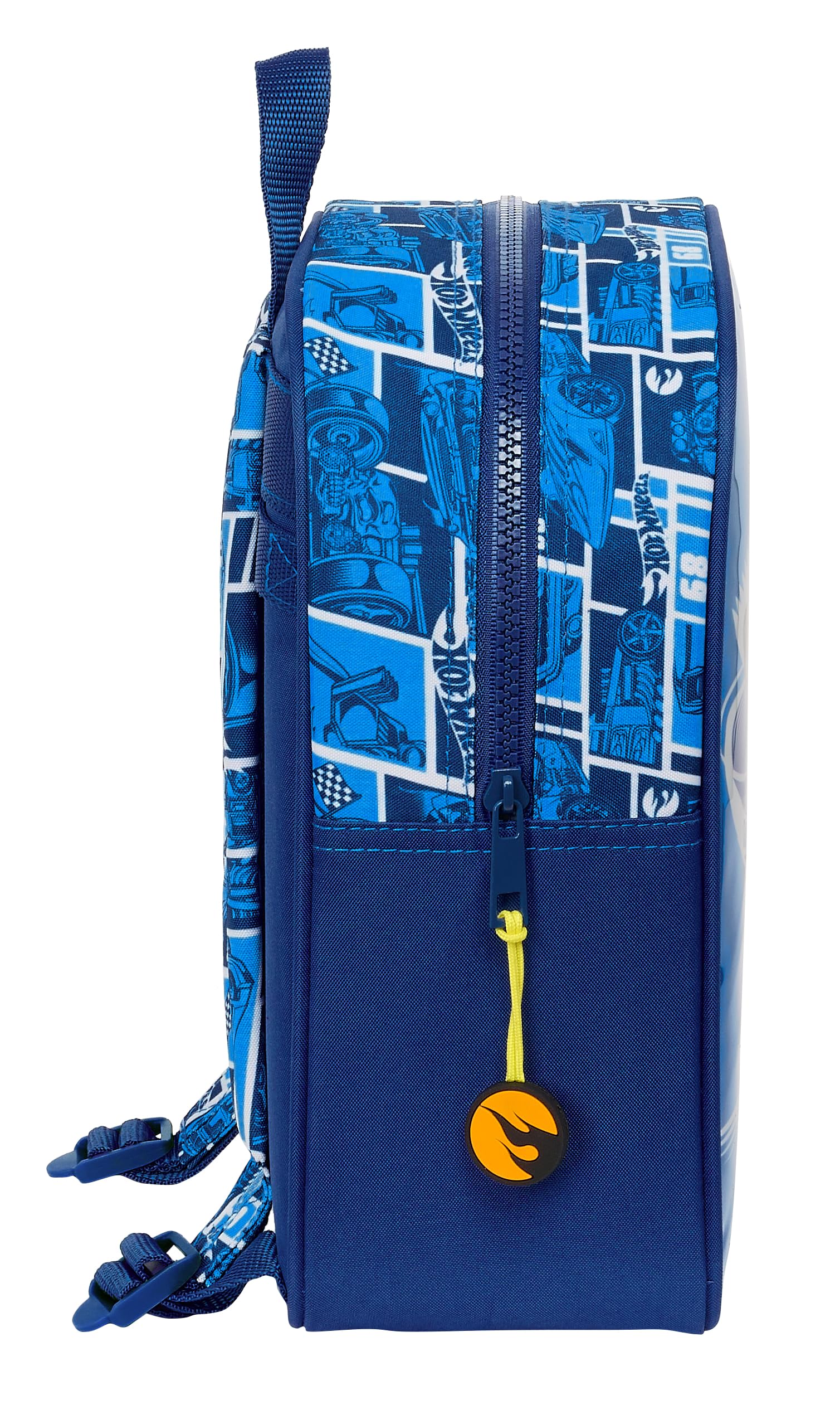 Hot Wheels SONNY Kids Backpack - School Backpack with Adjustable Strap, Fits on Luggage Cart, Perfect for Kindergarten, Durable & Comfortable, 22 x 10 x 27 cm, Navy Blue - Ideal for School, Travel & Daily Use