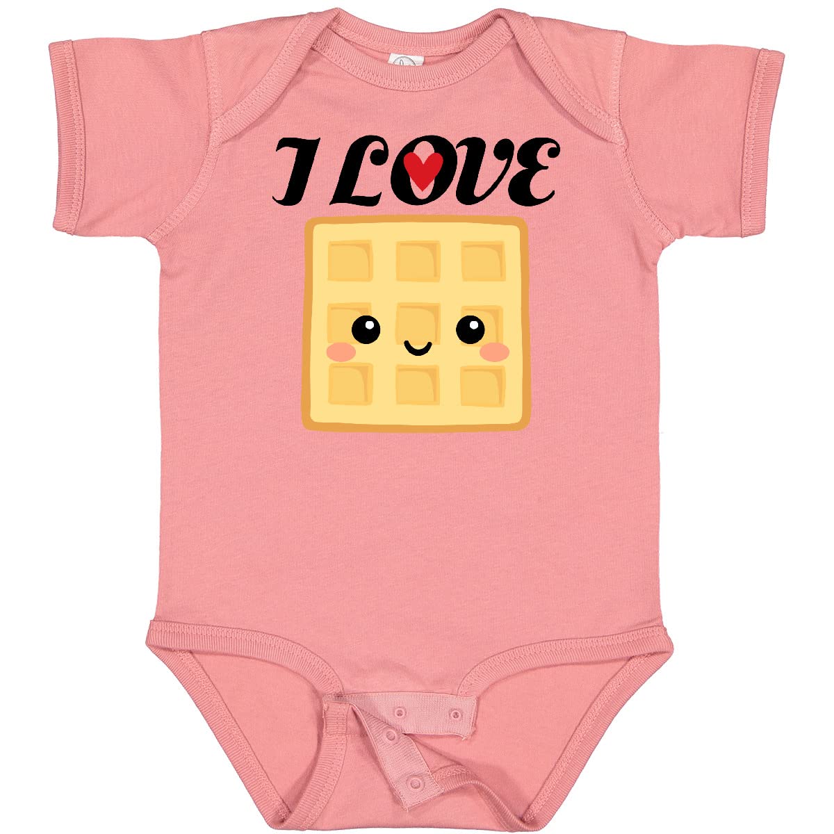 Inktastic Waffle Lover - I Love Waffles Baby Bodysuit | Cute & Comfortable Infant Onesie for Waffle Enthusiasts | Perfect for Breakfast Outings, Family Photos & Playdates