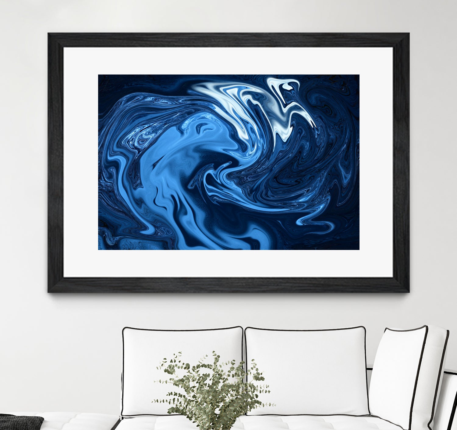 Abstract Marble Painting II - Modern Wall Art Decor for Living Room, Bedroom & Office - Unique Handmade Canvas Artwork