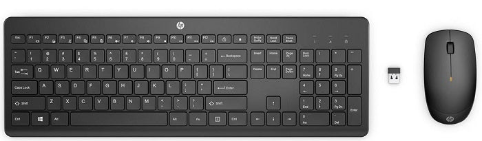 HP 235 Wireless Keyboard and Mouse Combo - Ergonomic Wireless Keyboard with Silent Mouse for Home Office, Gaming & Work (Black) - Perfect for PC, Laptop, Mac, Desktop Computer Setup