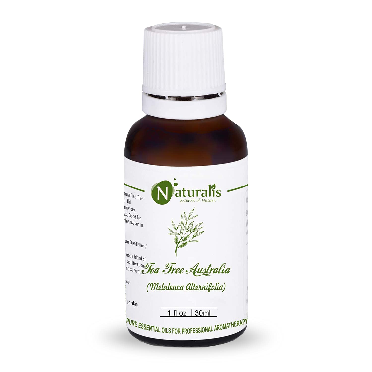 Naturalis Eucalyptus Lemon Essential Oil - 100% Pure Aromatherapy Oil for Relaxation, Skin Care & Mosquito Repellent - Organic Tea Tree Scented Oil (30ml) - Perfect for Diffusers, Massage & Home Spa