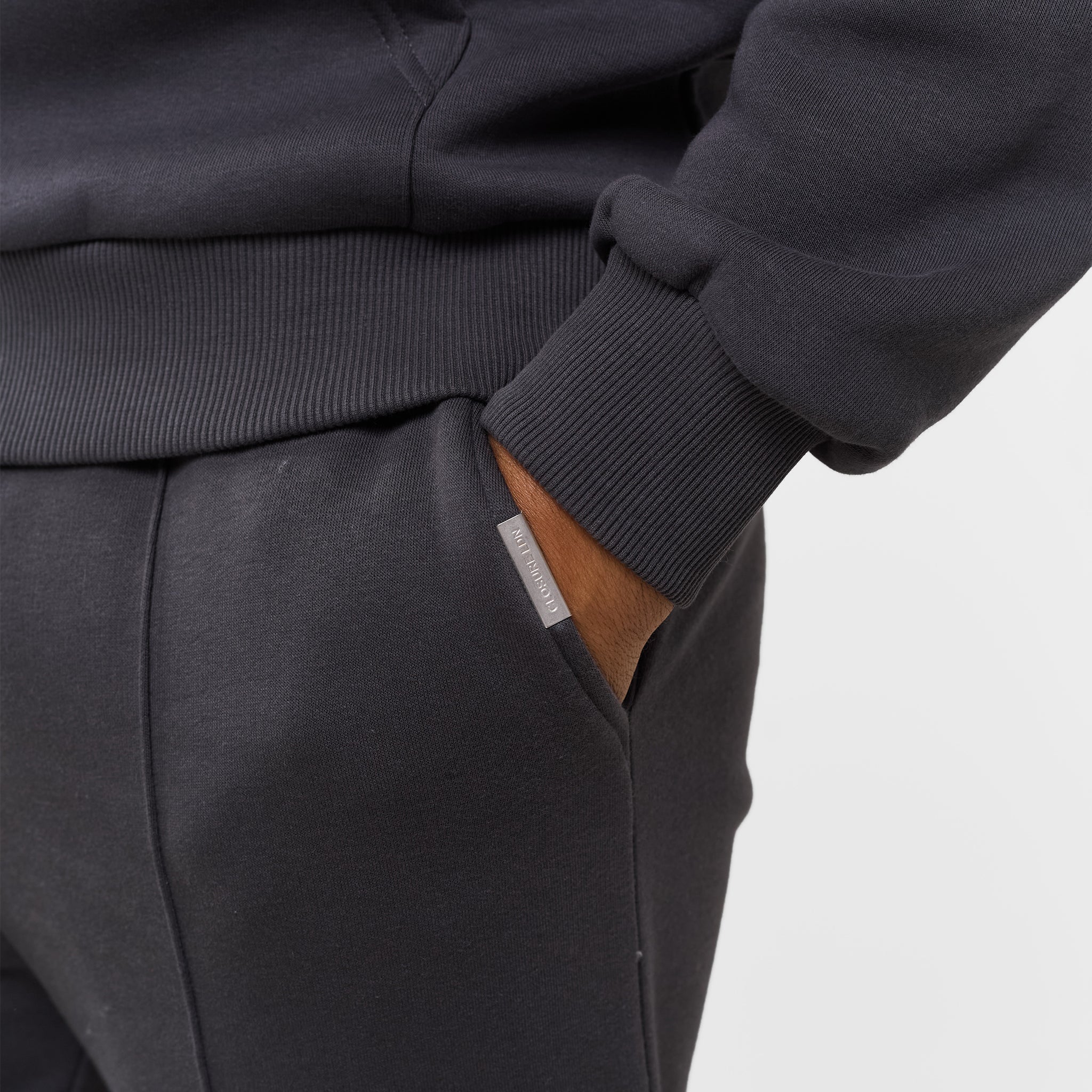 Stylish Pleated Open Hem Jogger Pants for Men - Dark Grey | Comfortable Casual Wear for Lounge, Gym & Everyday Outfits