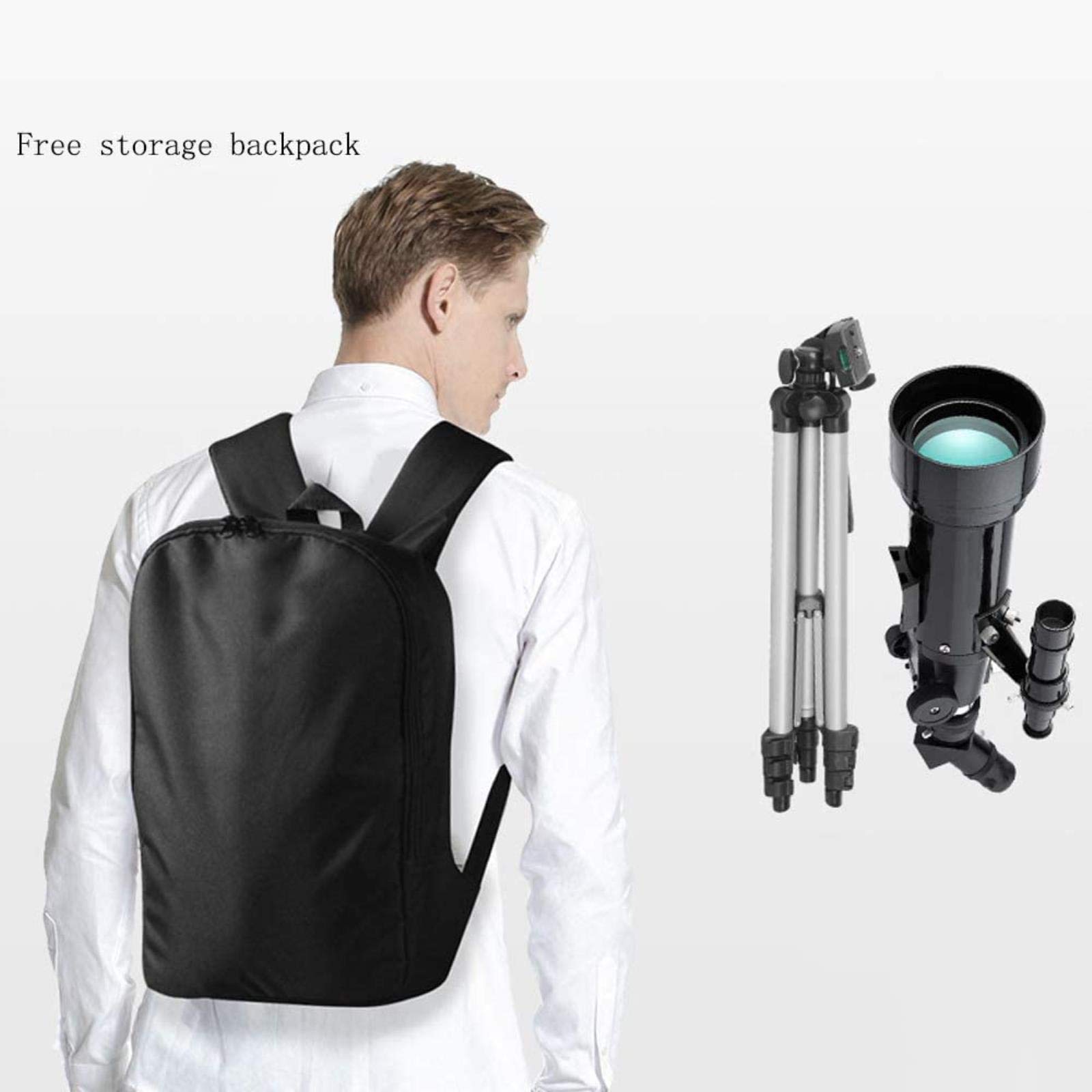 High Power Astronomical Telescope for Adults & Kids - Refractor Telescope with Smartphone Adapter & Tripod - Perfect for Moon Viewing, Stargazing, and Astronomy Beginners - Ideal for Backyard Observation, Camping, and Outdoor Exploration