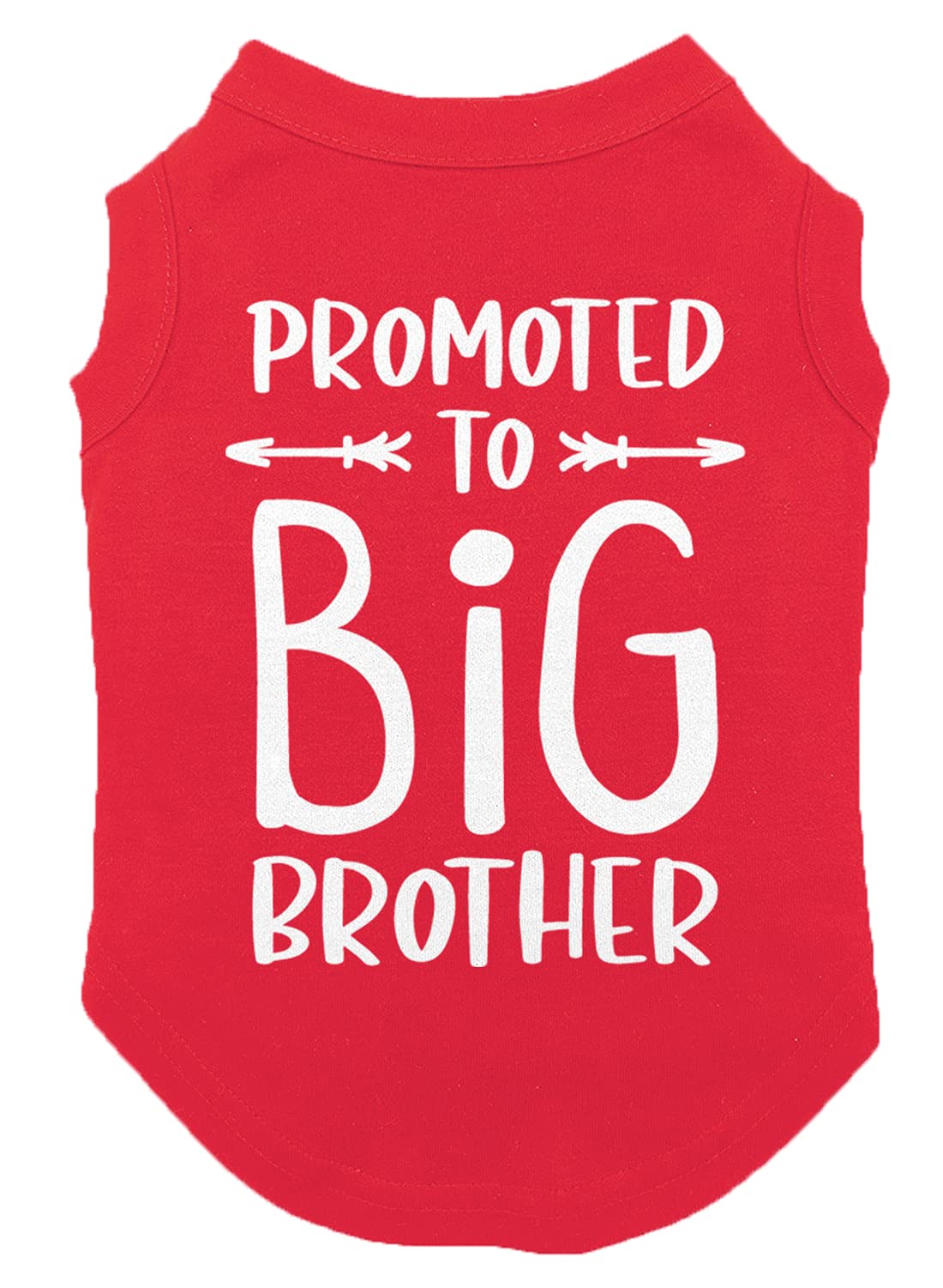 Big Brother Dog Shirt - Red Small Pet Clothes for Puppies | Cute Matching Outfit for Sibling Dogs & Family Photos