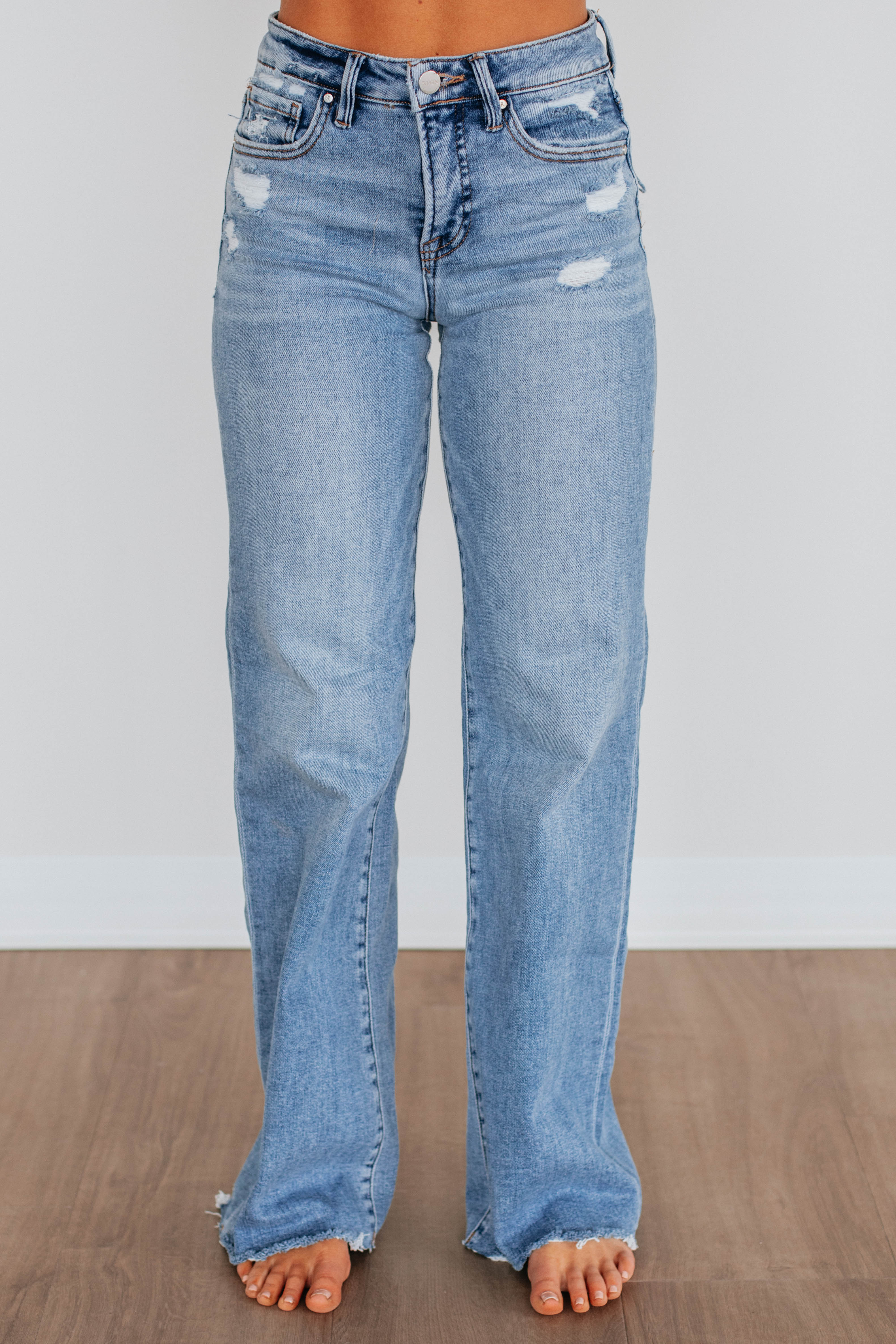 Adelyn Risen Women's Medium Wash Stretch Denim Jeans - Comfortable & Stylish for Casual Wear, Office, and Night Out