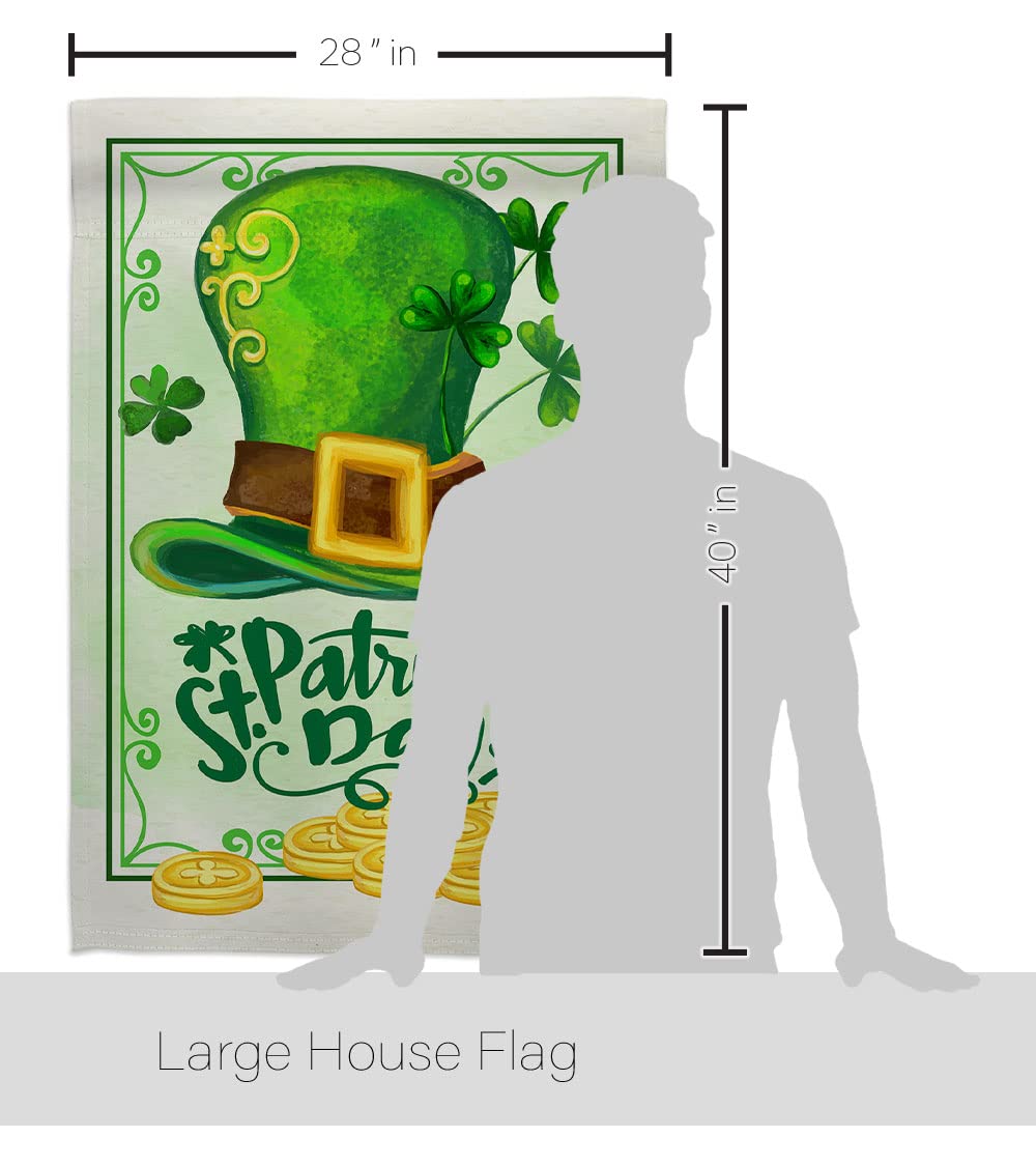Lucky Hat St Patrick's Day House Flag 28x40