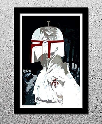 Bounty Hunter Boba Fett Star Wars Han Solo Carbonite 13x19 Poster - Minimalist Art Print for Home Decor & Office Wall Art | Perfect Gift for Star Wars Fans & Collectors