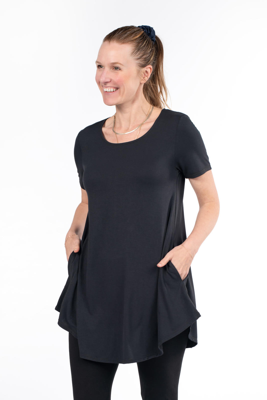 Stylish Scoop Neck Tunic Top for Women - Flowy Casual & Dressy Blouse - Perfect for Office, Date Night & Everyday Wear