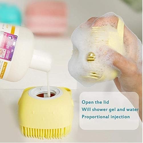 Premium Silicone Massage Bath Brush - Exfoliating Body Scrubber & Scalp Massager for Deep Cleaning, Relaxation & Improved Circulation - Perfect for Shampoo, Soap & Body Wash Application - Bath & Shower Essential (Set of 2)