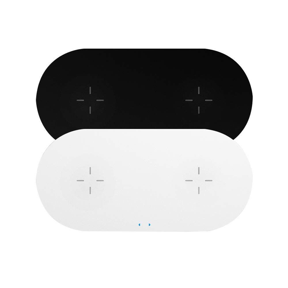 COSOOS 2 Pack Qi Certified Fast Wireless Charging Pad - Dual Wireless Charger for iPhone 11/11 Pro/11 Pro Max/Xs Max/XR/X/8, Samsung Galaxy S20/S10/Note 10, AirPods Pro/2, Galaxy Buds+ (No AC Adapter) - Perfect for Home, Office & Nightstand Charging