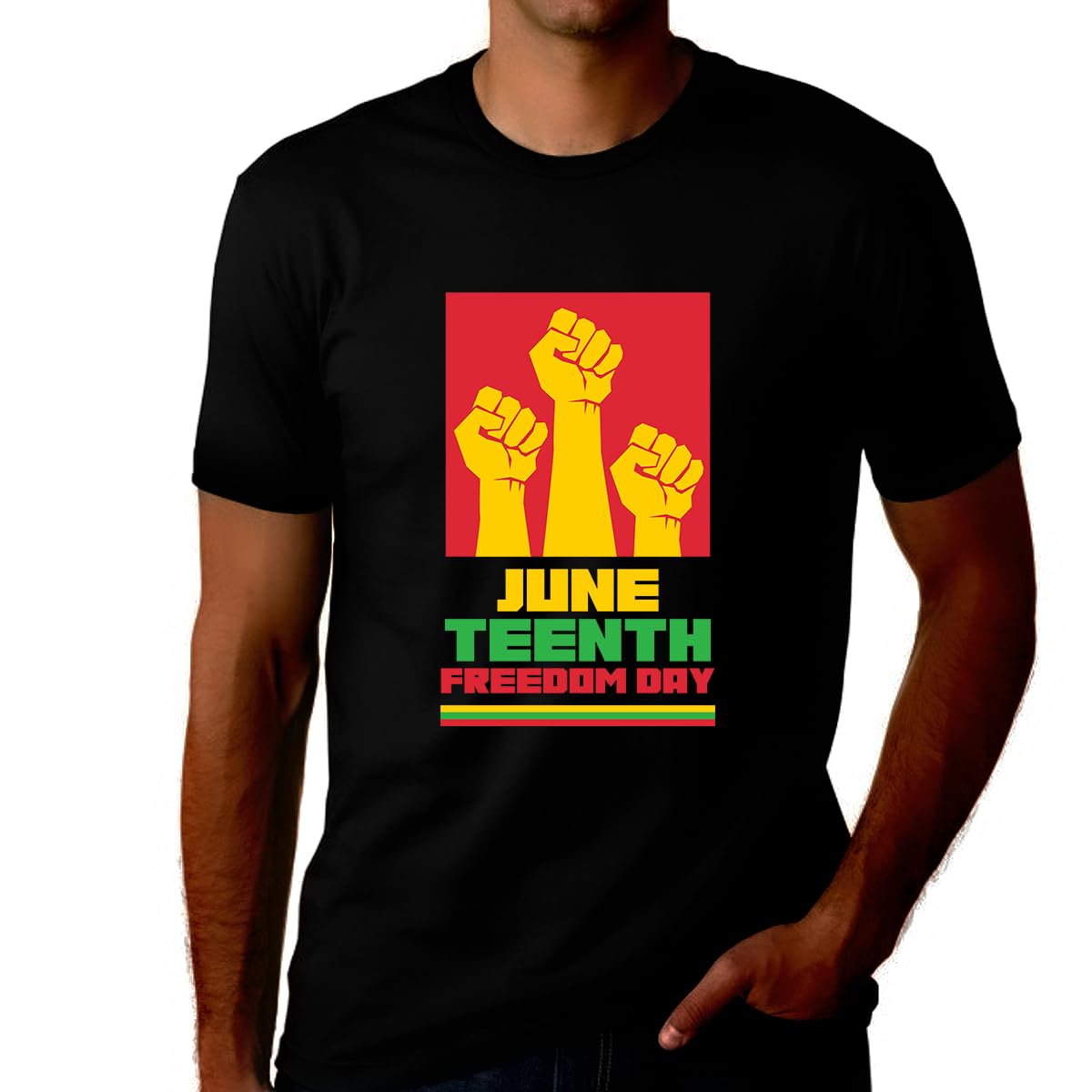 Juneteenth T-Shirt for Men - Black History Month & Freedom Day Celebration - Fire Fit Designs - Perfect for Juneteenth Events, Black History Month Activities & Cultural Pride Outfits