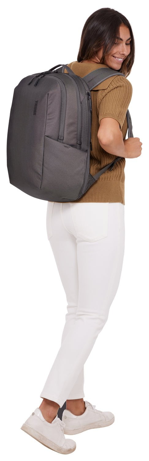 Thule Subterra 2 27L Laptop Backpack - Durable Travel & Work Backpack for Men & Women, Water-Resistant Vetiver Gray - Perfect for Commuting, Business Trips & College Use