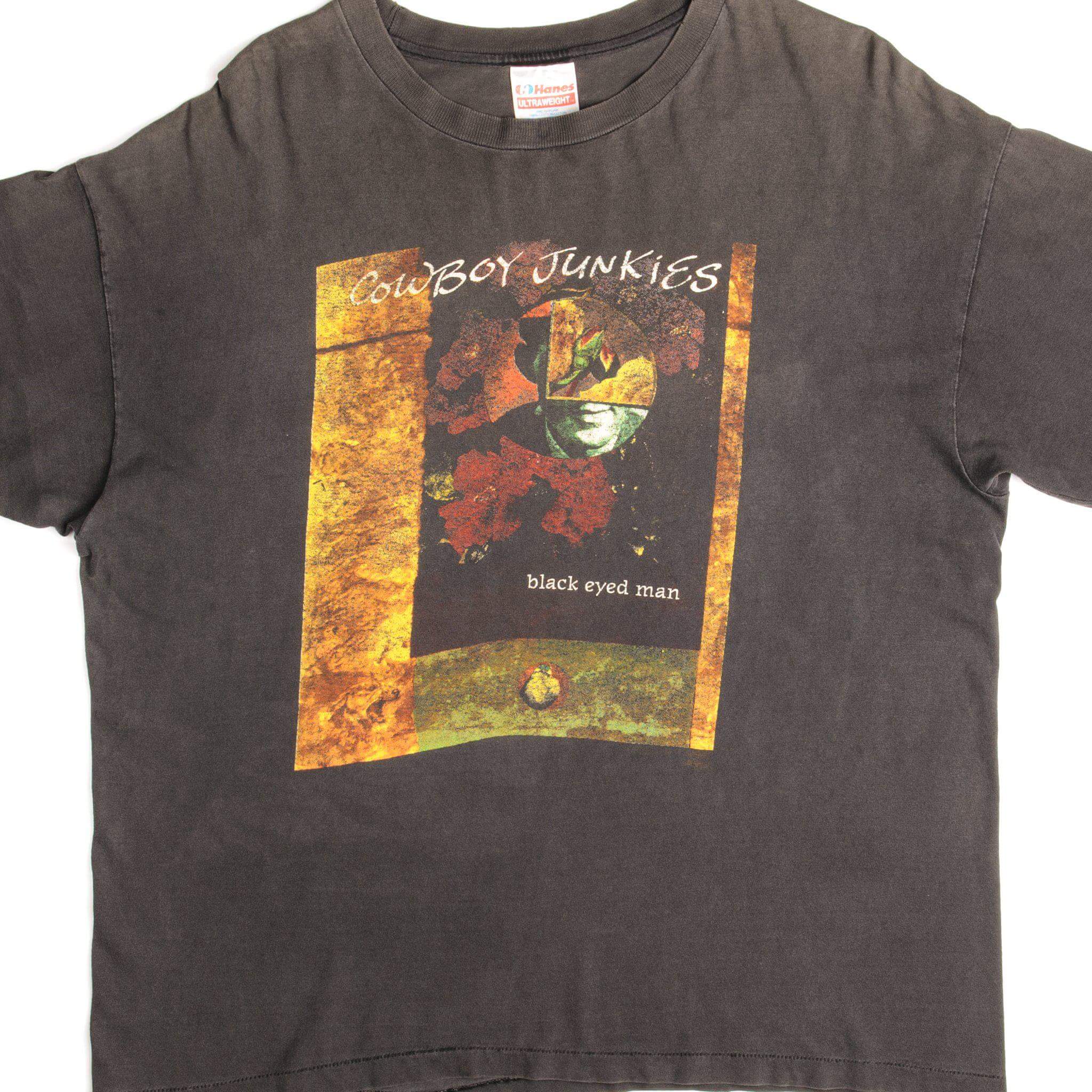 Vintage Cowboy Junkies Band T-Shirt 1990s Retro Graphic Tee XL Size 100% Cotton Made in USA - Perfect for Concerts, Music Festivals & Casual Wear
