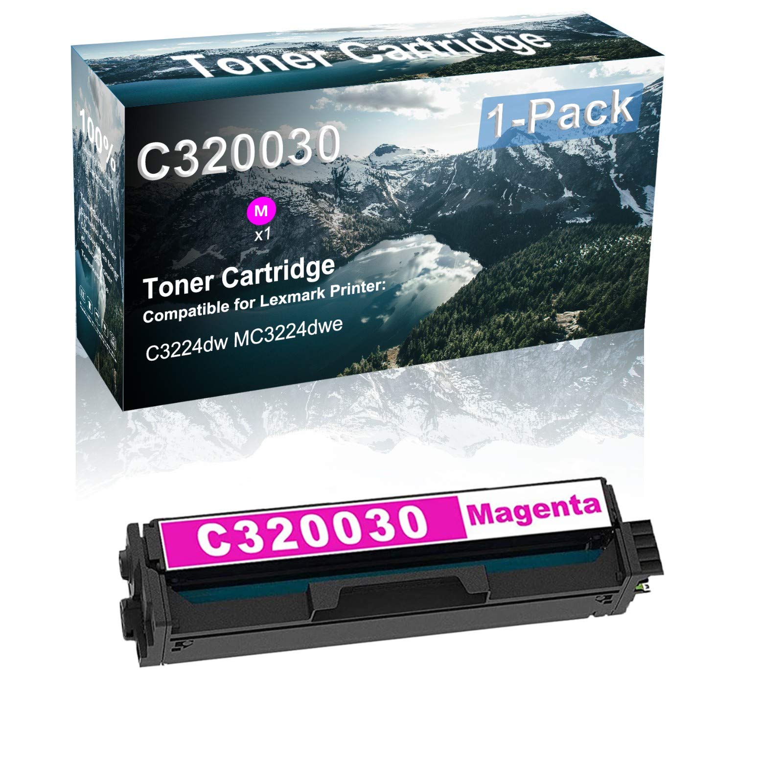 1 Pack Magenta Compatible C320030 High Yield Laser Toner Cartridge for Brother C3224dw & MC3224dwe Printers - Perfect for Office Documents & Home Printing