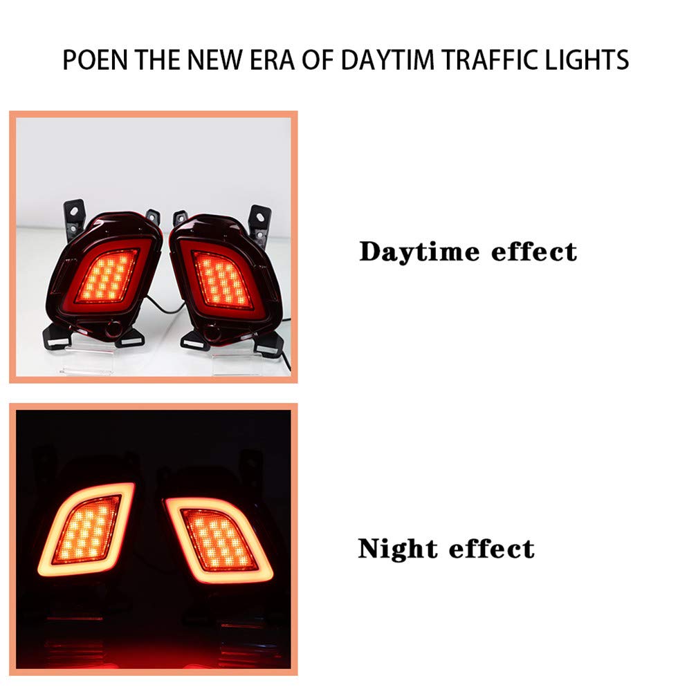 2014-2019 Toyota Highlander LED Tail Light Assembly - Super Bright Brake Lights, Turn Signals & Reverse Lamps | Durable Rear Bumper Reflector for Night Driving & Enhanced Safety
