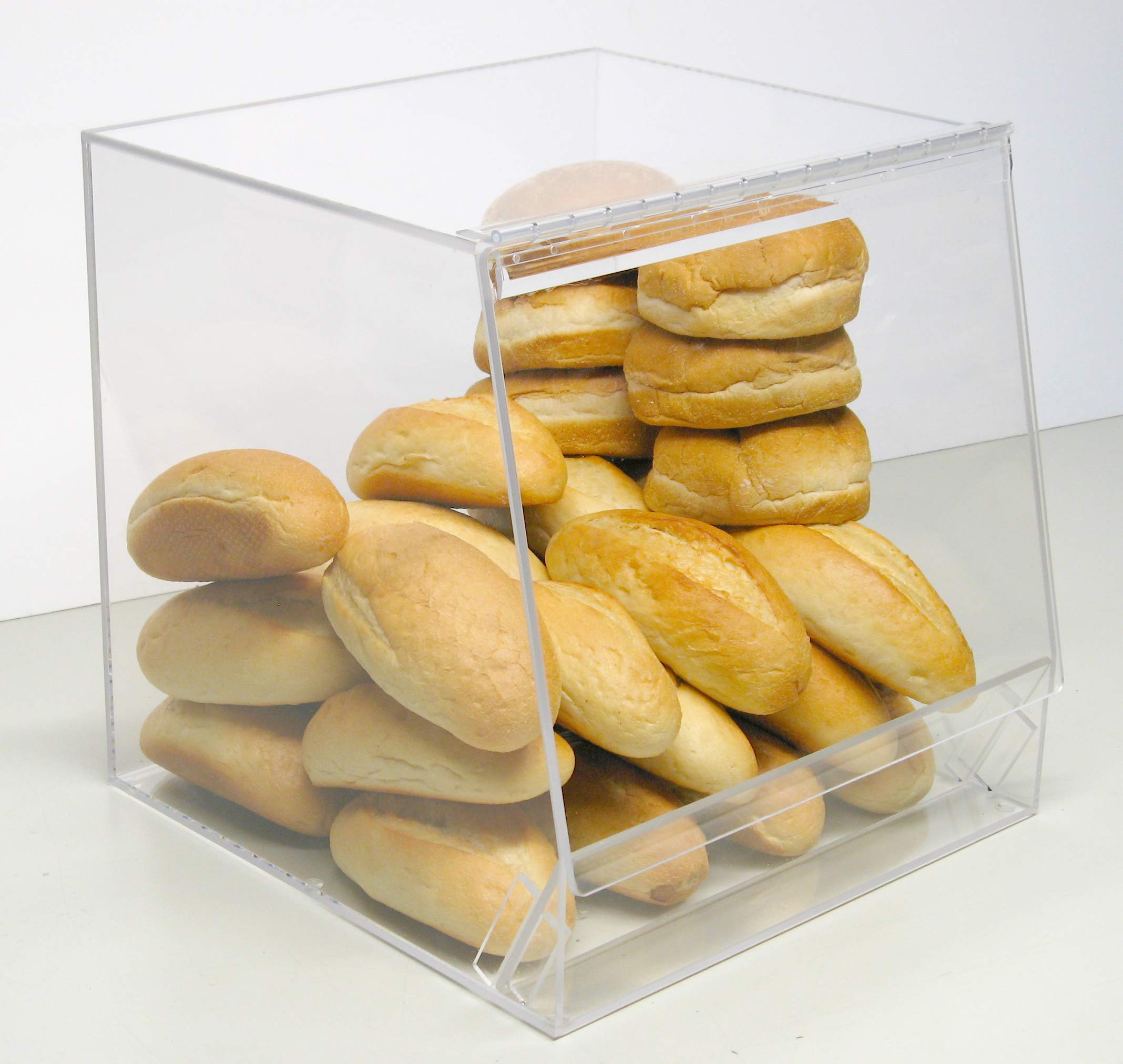 RCS Plastics Bulk Bread Storage Display Case - 1 Container for Deli, Convenience Stores & Bakeries | Perfect for Sandwiches, Pastries, Donuts & Bagels | Removable Crumb Cleanout | Commercial Kitchen & Retail Food Display Solution