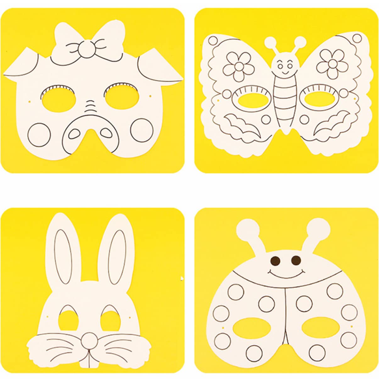 Ciieeo 20-Pack Animal Painting Paper - DIY Easter Bunny Masks & Crafts for Kids | Blank White Paper for Art Projects, School Activities & Holiday Decorations