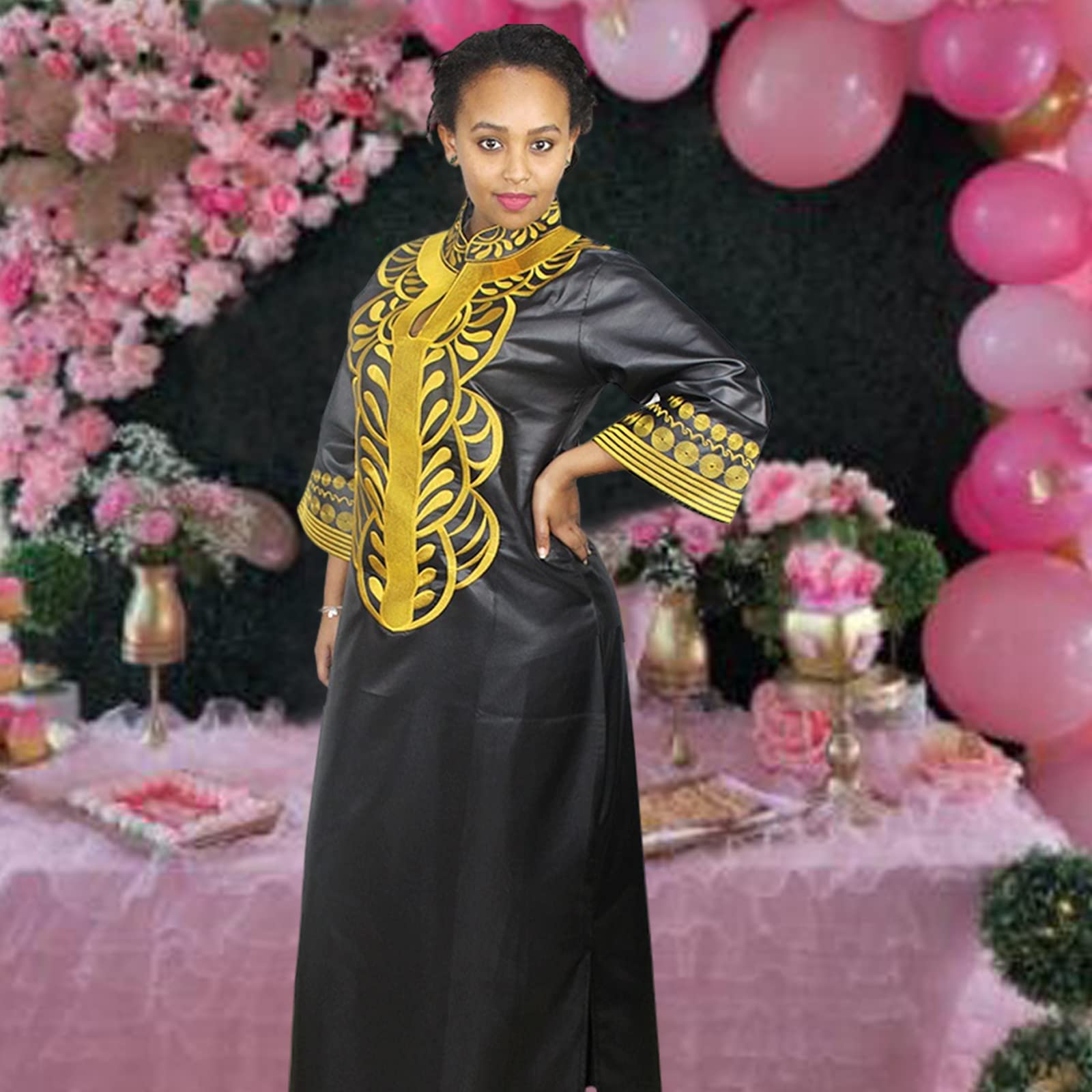 Elegant African Dresses for Women & Plus Size African Dresses for Girls - Traditional African Wedding Party Attire Without Head Wraps | Perfect for Cultural Celebrations, Bridal Showers & Special Occasions