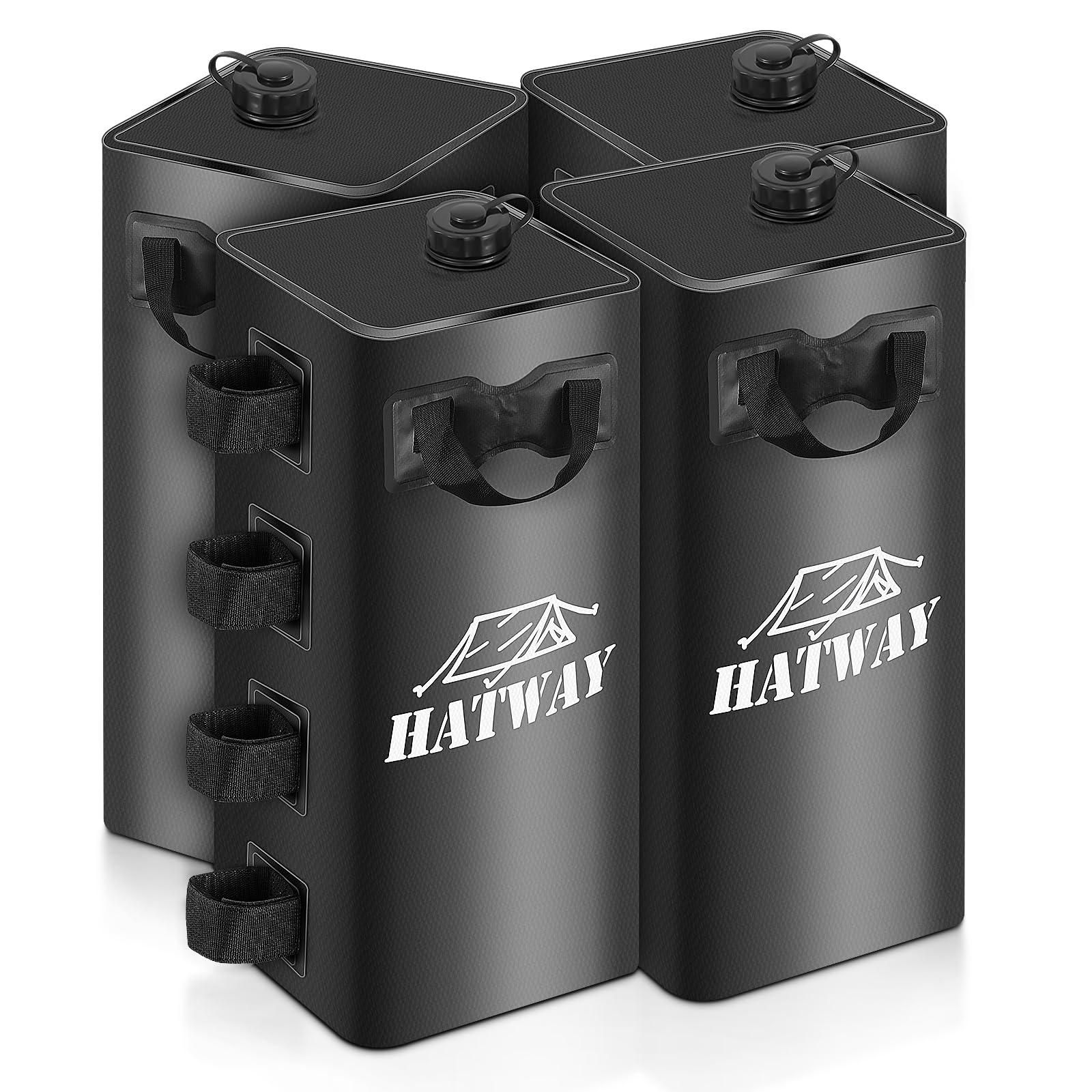 220 LBS Canopy Water Weight Bags - Set of 4 Leg Weights for Pop Up Canopy, Gazebo & Tent (4 x 25L, Black) - Perfect for Outdoor Events, Camping & Beach Parties