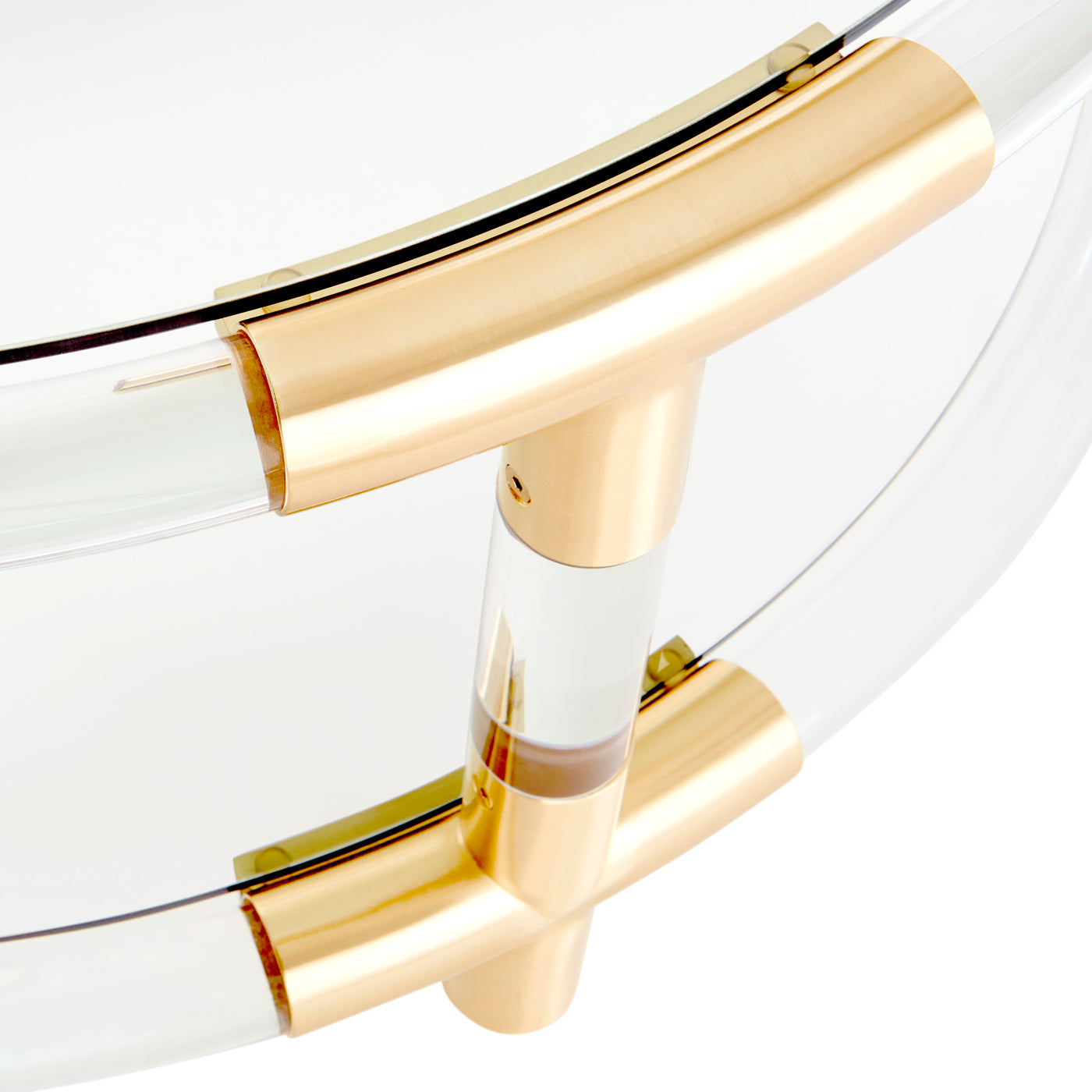 Jacques Round Cocktail Table - Modern Accent Coffee Table for Living Room, Lounge & Patio - Stylish Small Side Table with Glass Top for Home Decor
