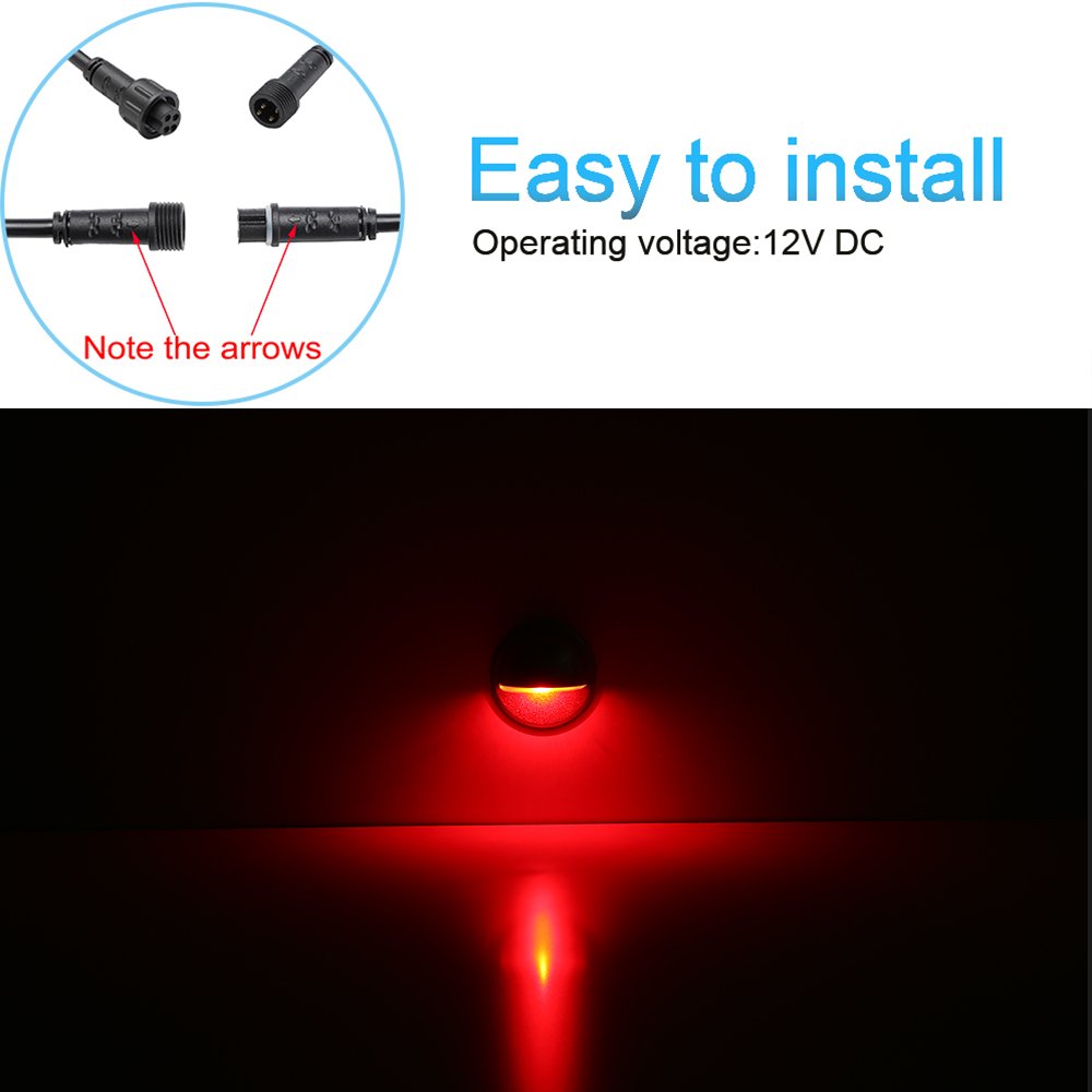 FVTLED 30pcs WiFi Smart LED Deck Lighting Kit - Low Voltage RGB Recessed Lights with Wireless Controller, Compatible with Alexa & Google Home, Φ1.97in - Perfect for Patio, Garden, Poolside & Outdoor Landscape Lighting